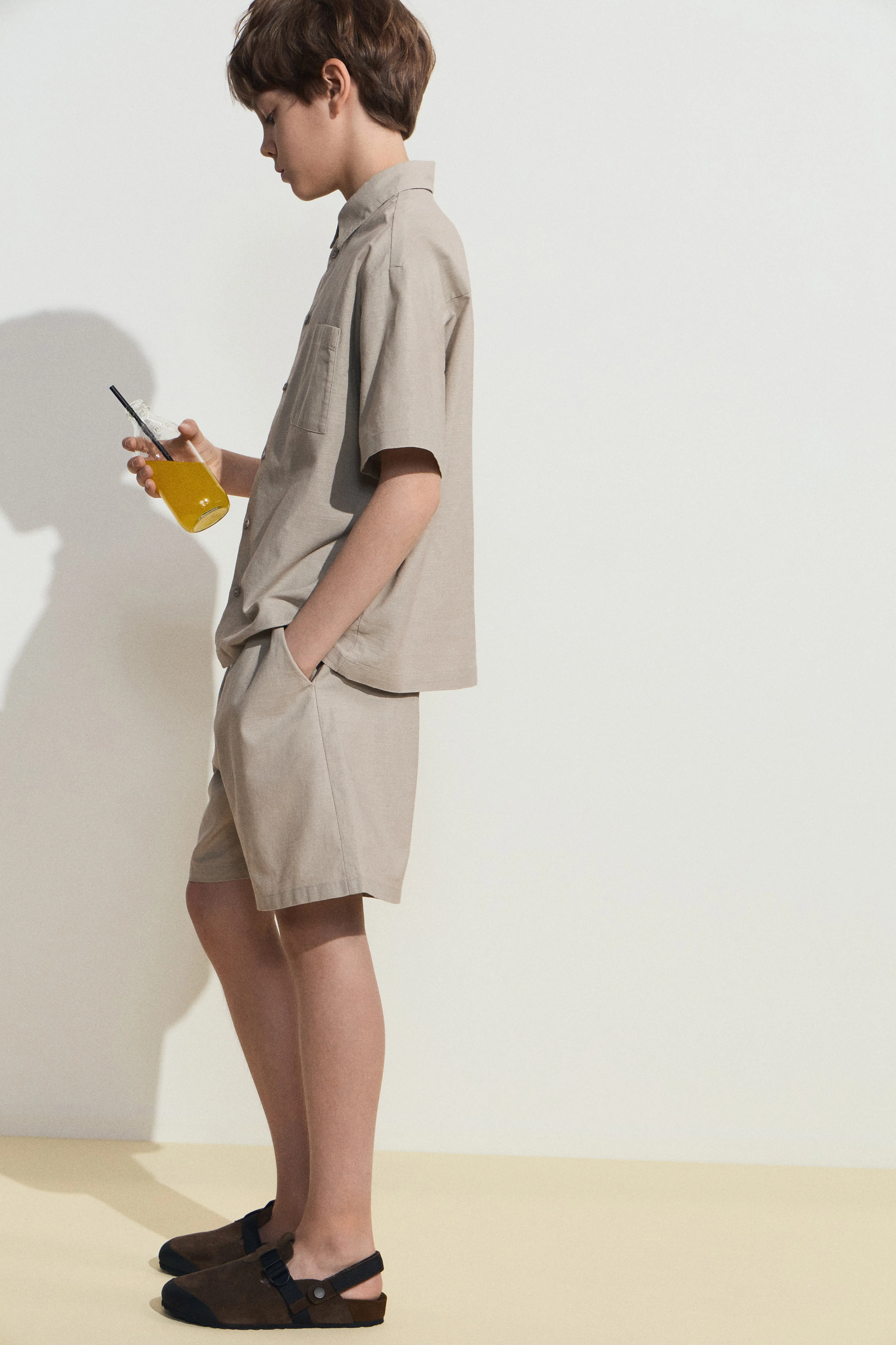 LINEN-BLEND SHORTS - Image 3