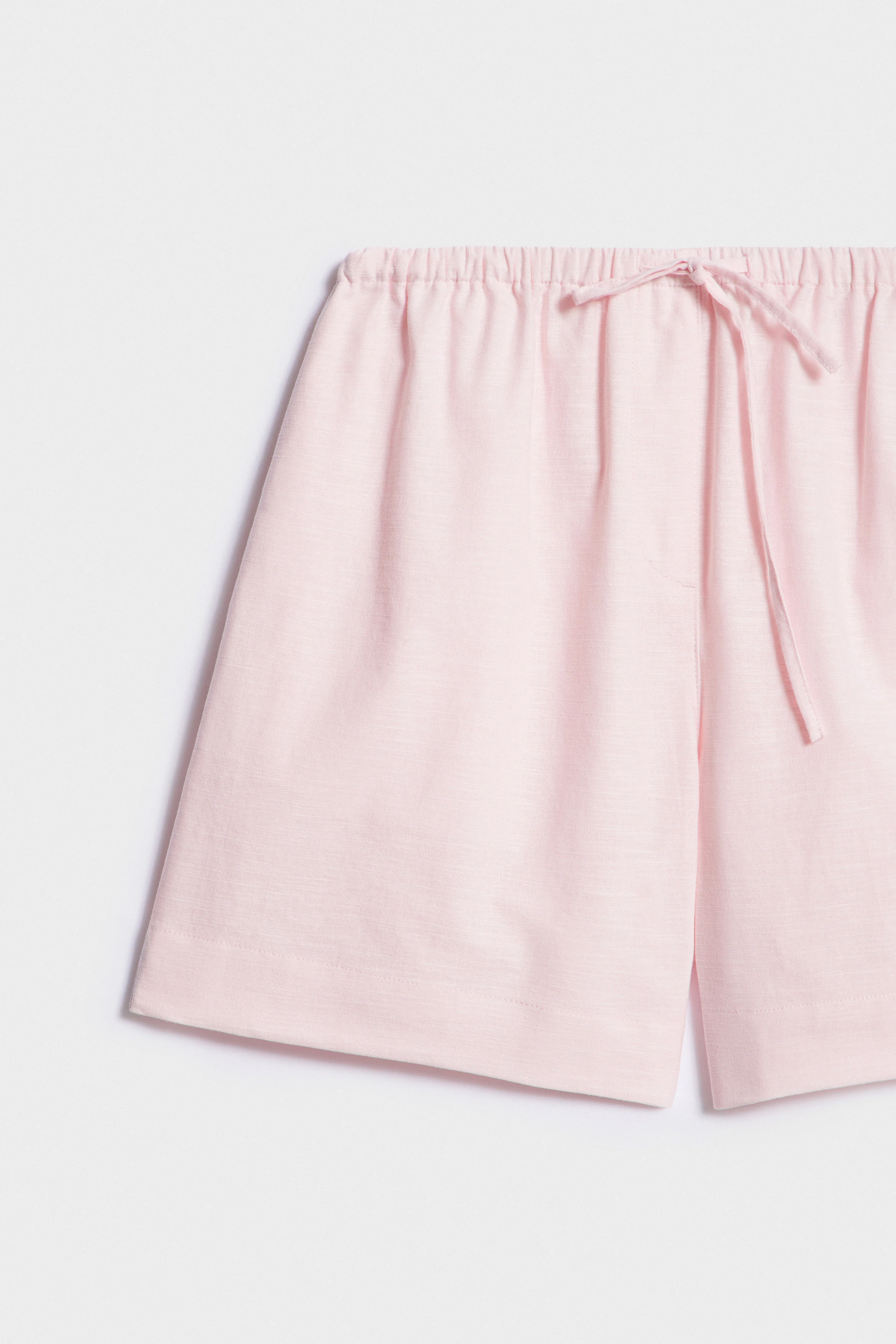 STRAIGHT-LEG COTTON-LINEN SHORTS - Image 3