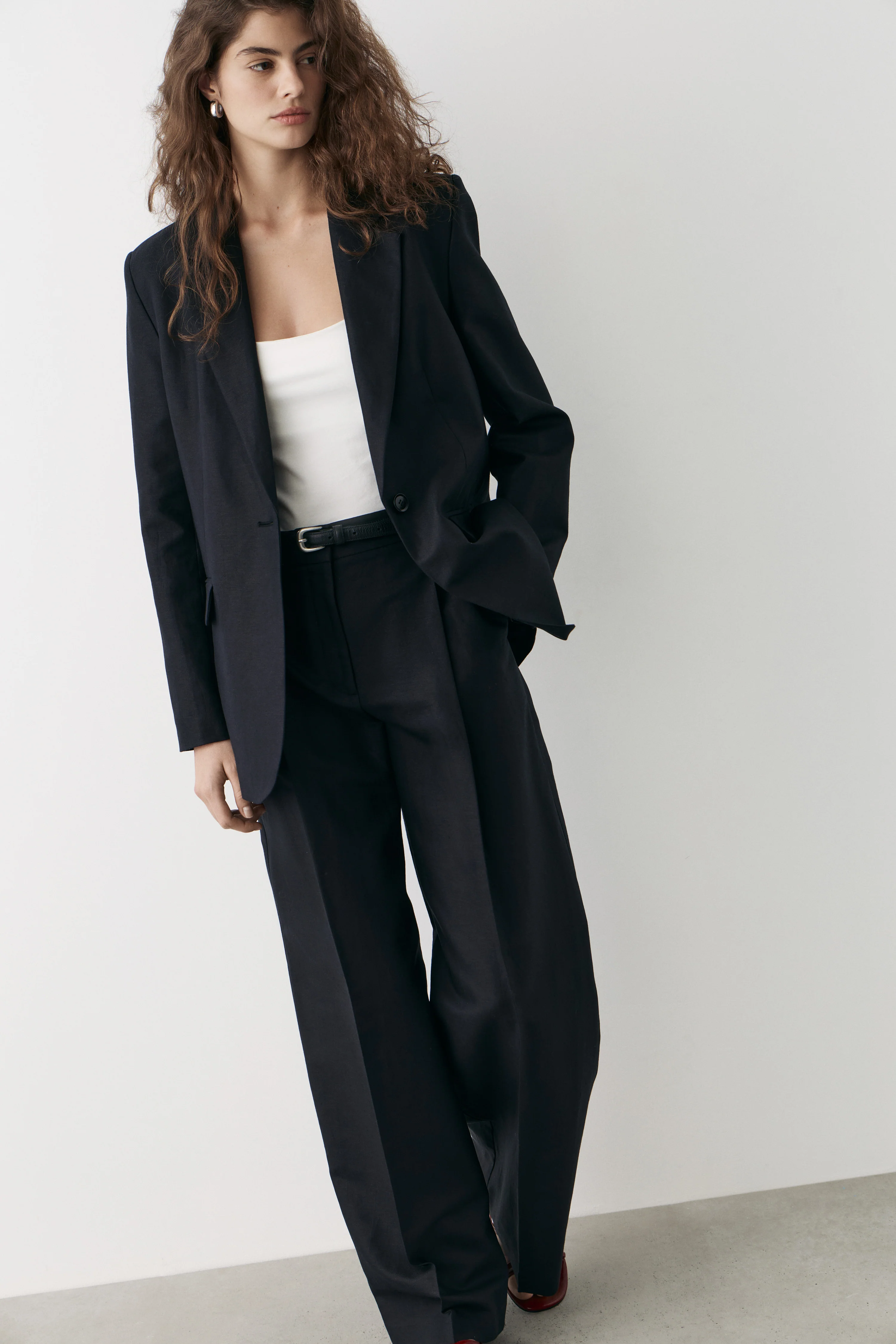 LINEN-BLEND TROUSERS