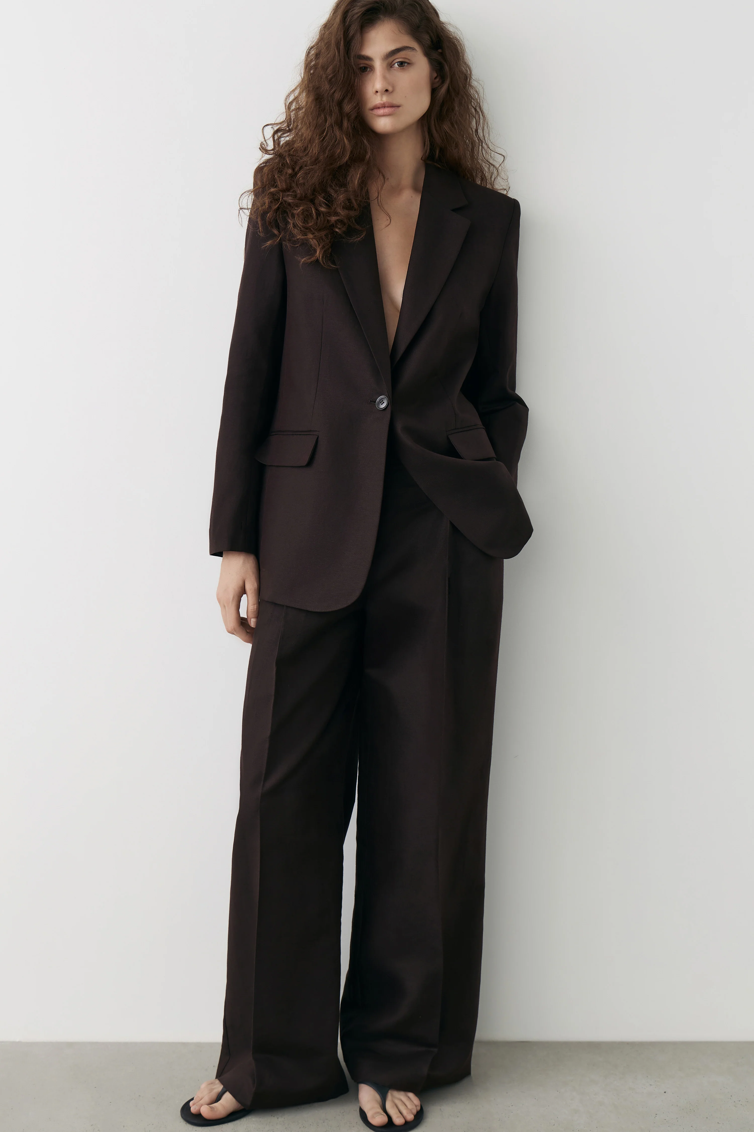 LINEN-BLEND TROUSERS