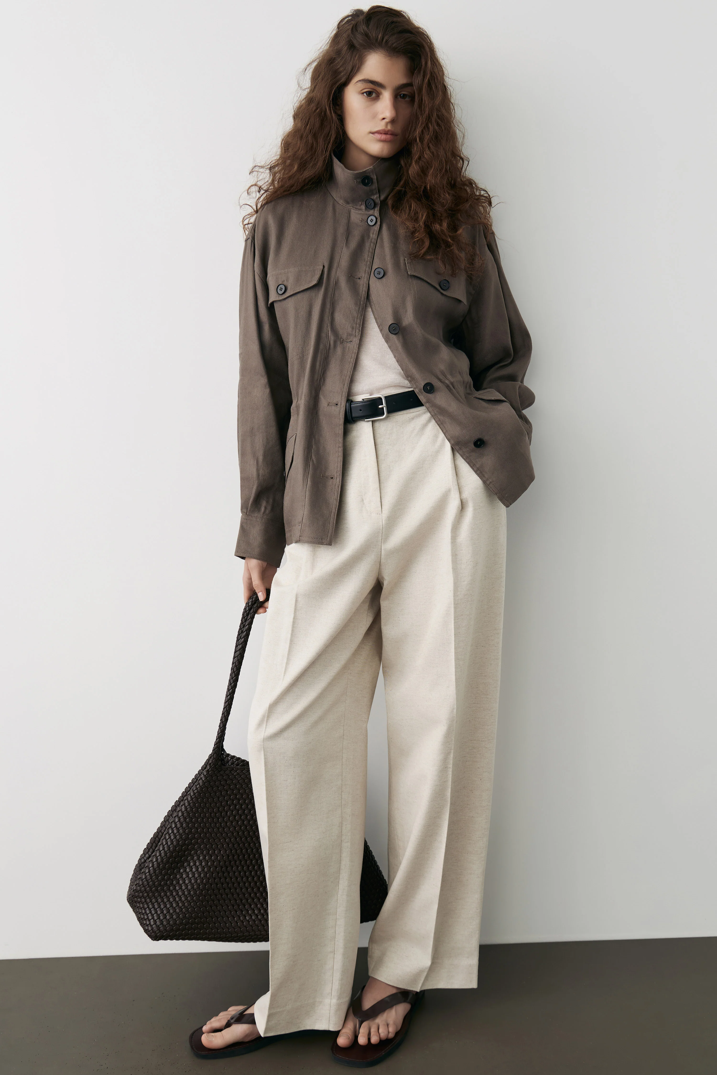 BELTED COTTON-LINEN TROUSERS - Image 5