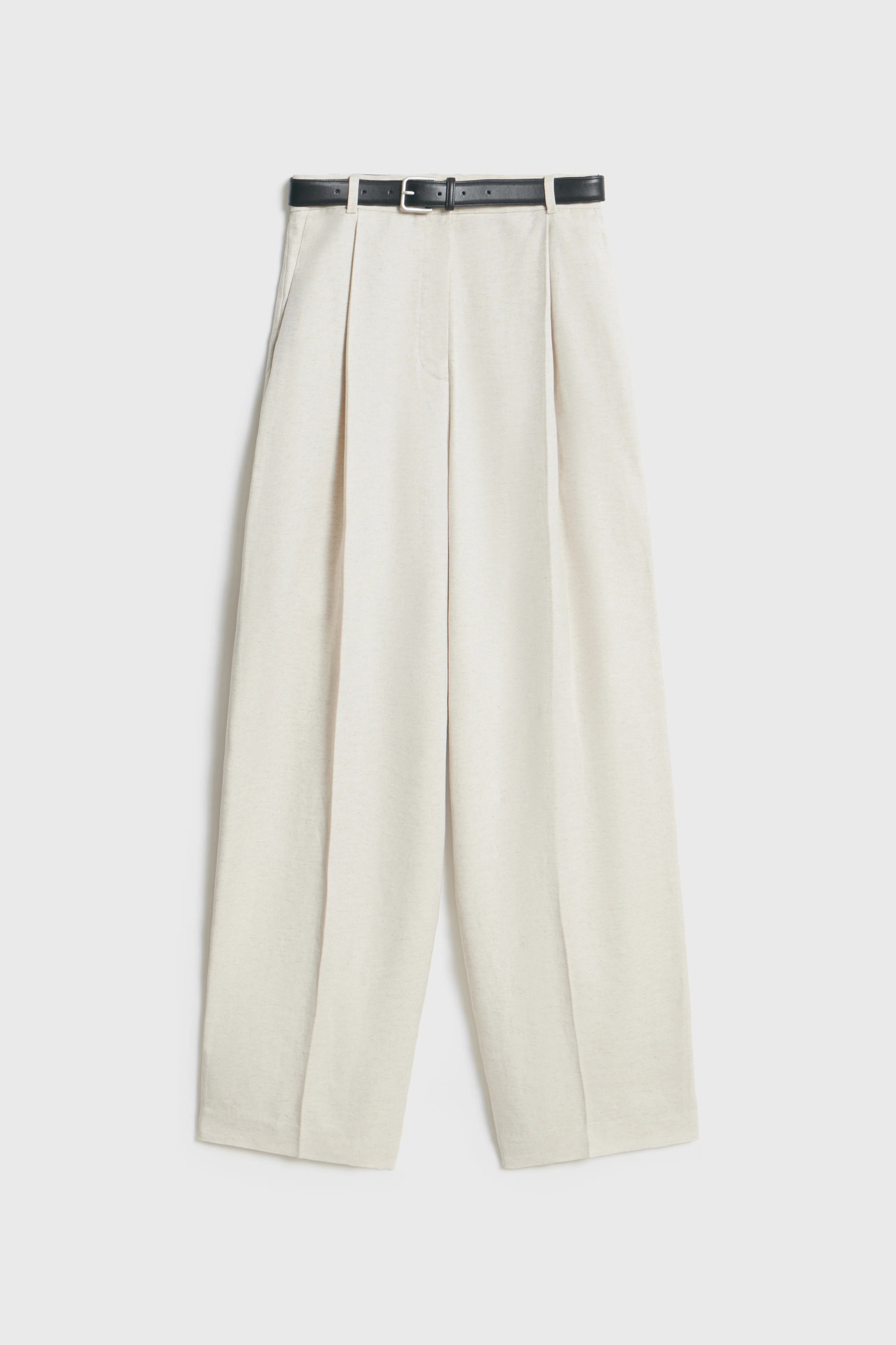 BELTED COTTON-LINEN TROUSERS - Image 6