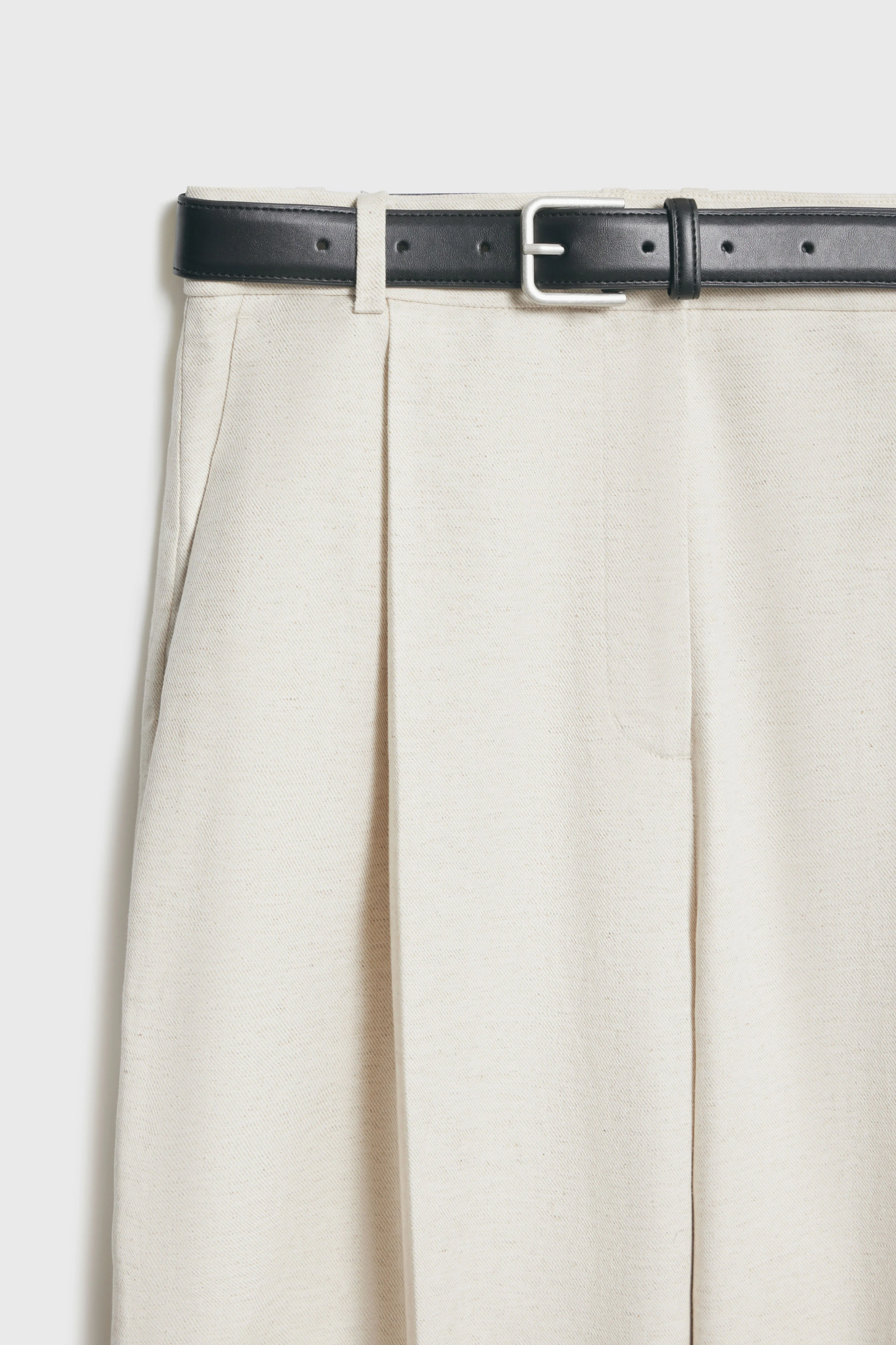 BELTED COTTON-LINEN TROUSERS - Image 8