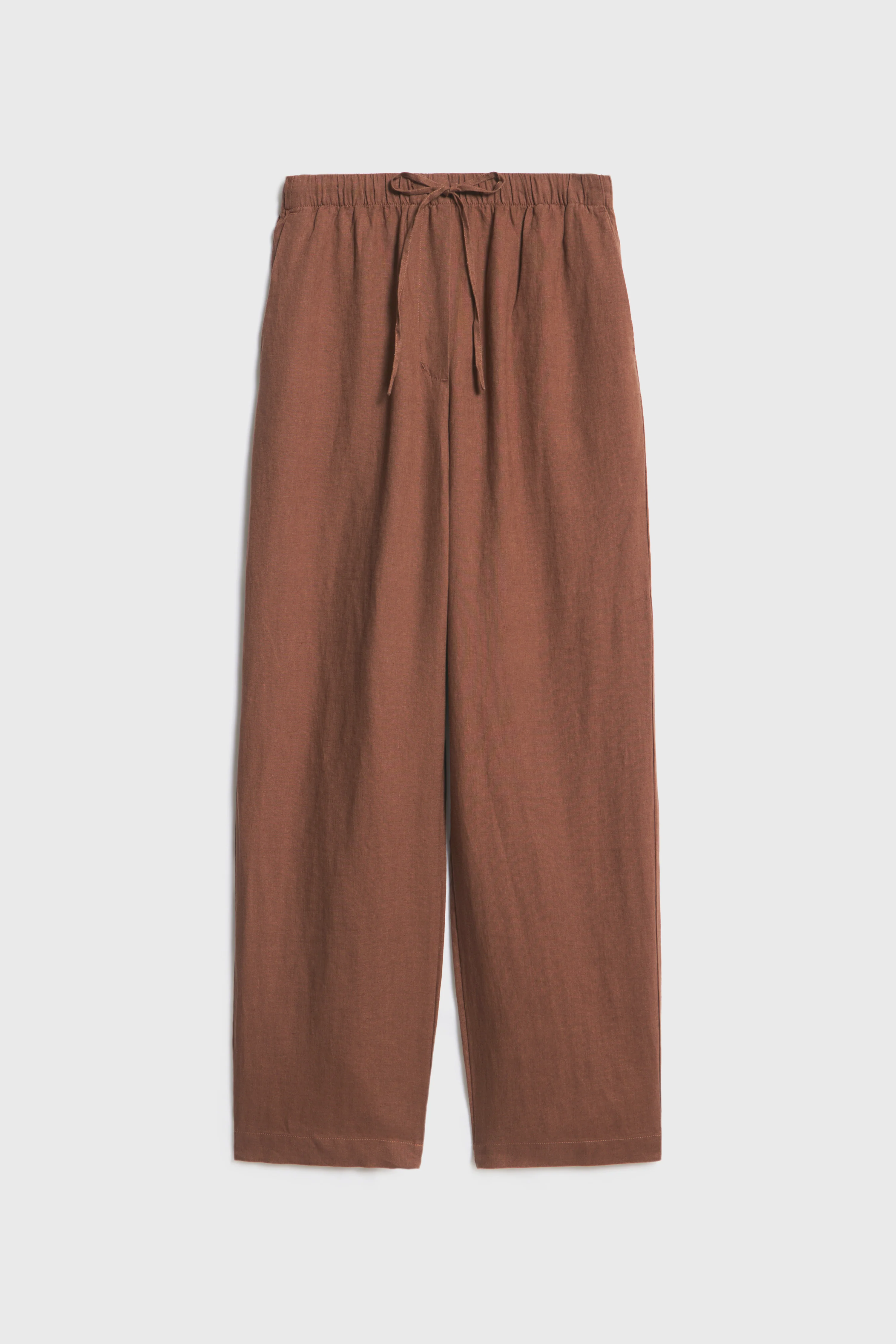 LINEN CARROT FIT TROUSERS - Image 5