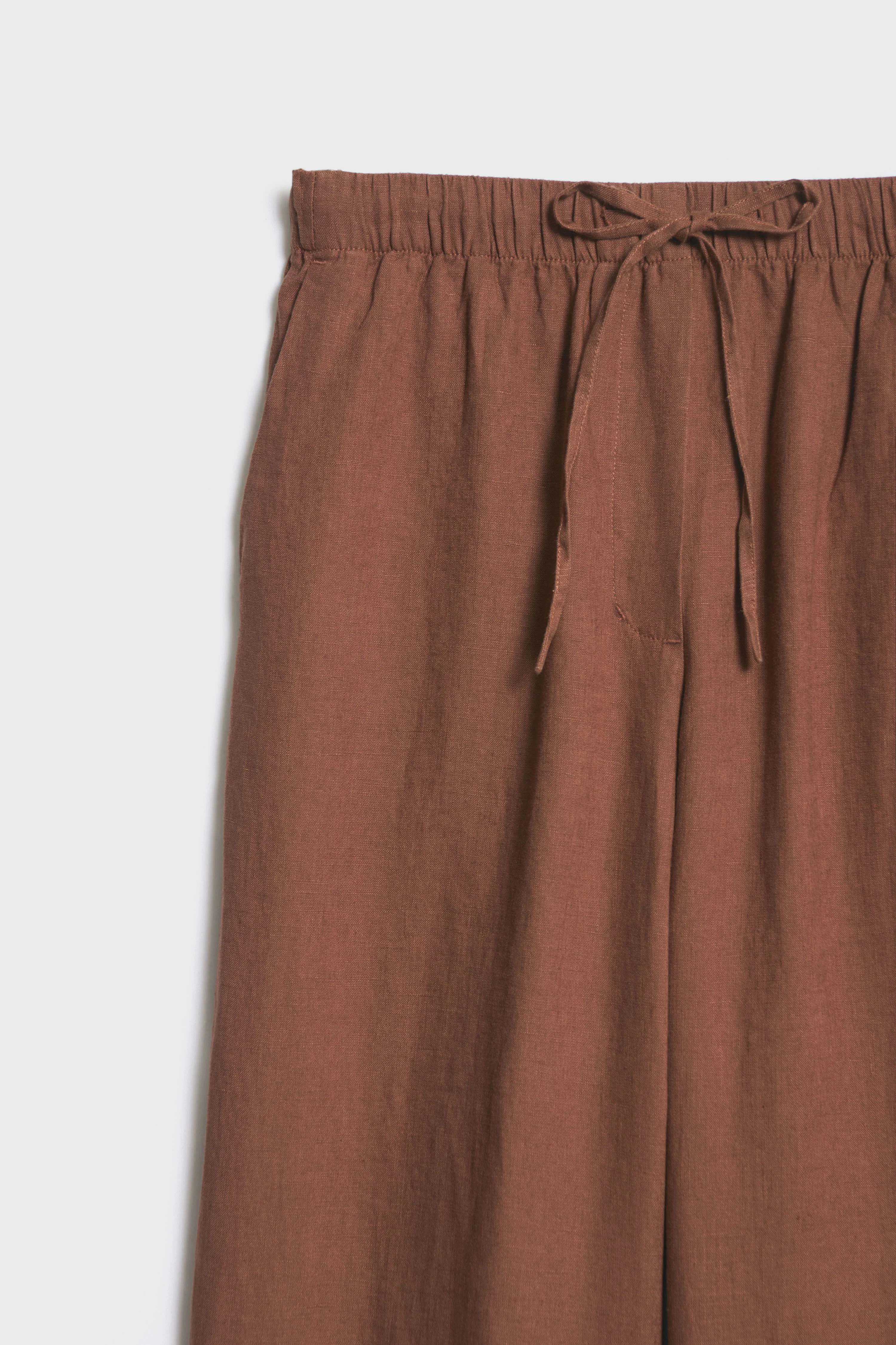 LINEN CARROT FIT TROUSERS - Image 7
