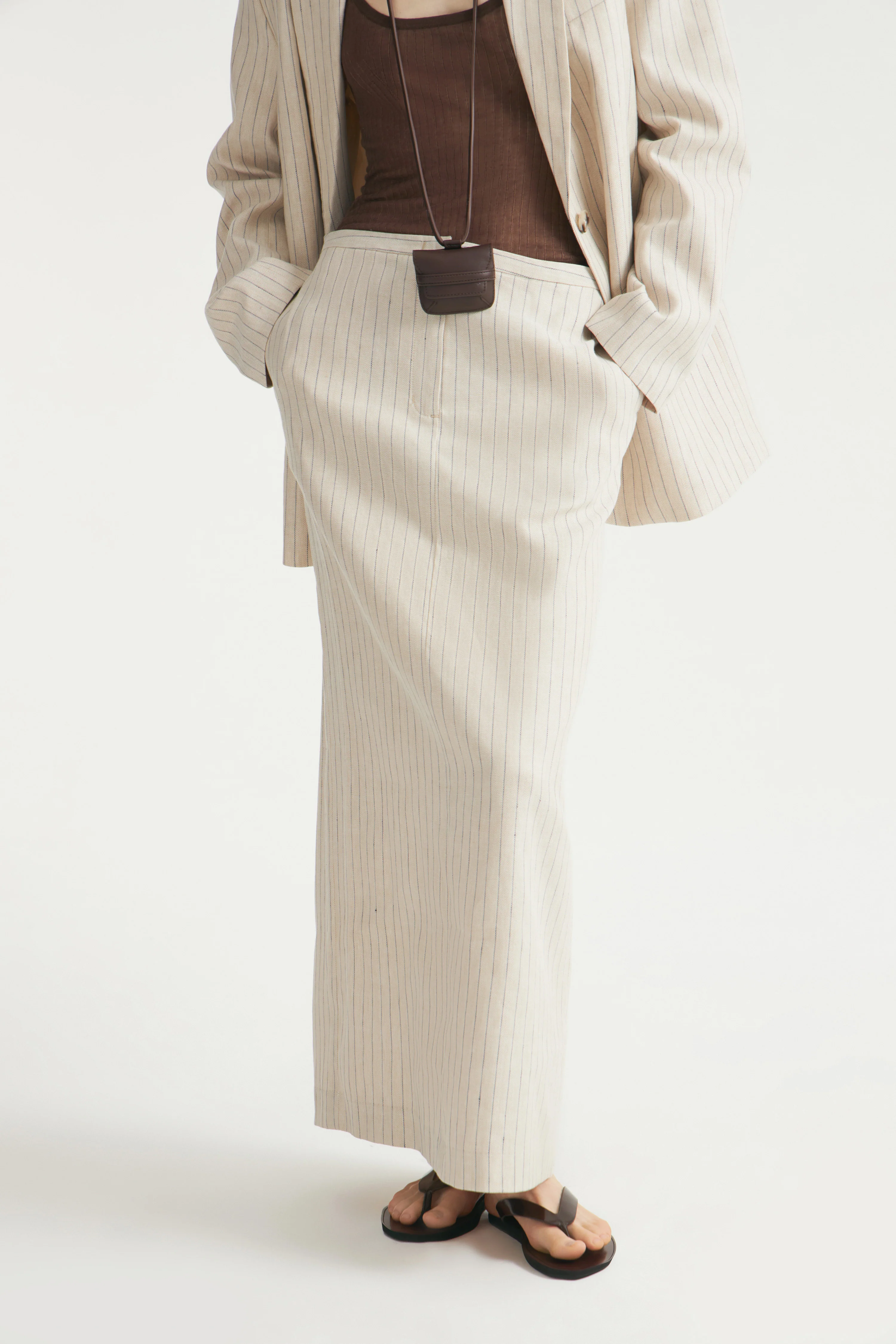 LINEN-COTTON MAXI SKIRT - Image 3
