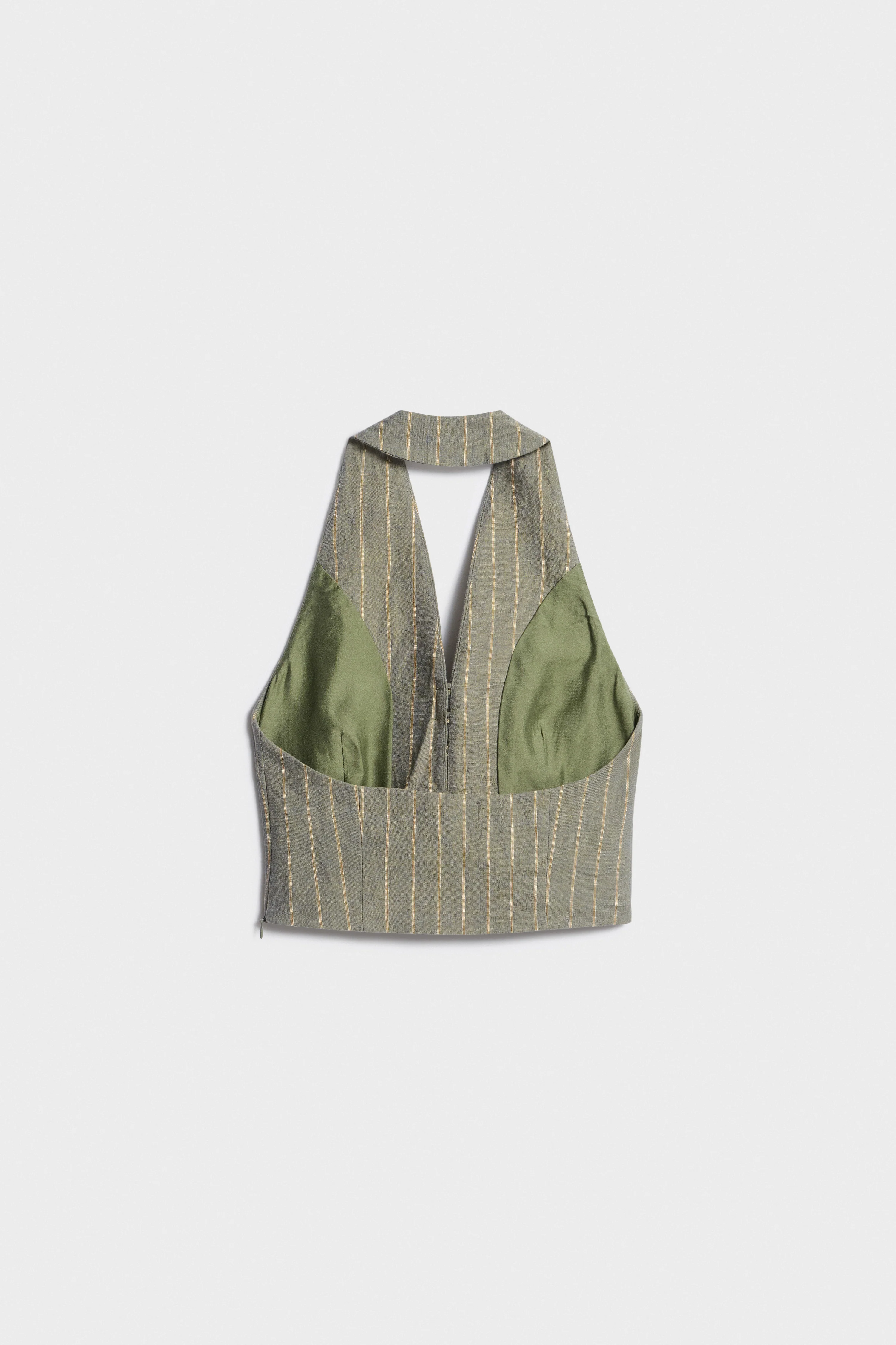 LINEN HALTERNECK WAISTCOAT - Image 4