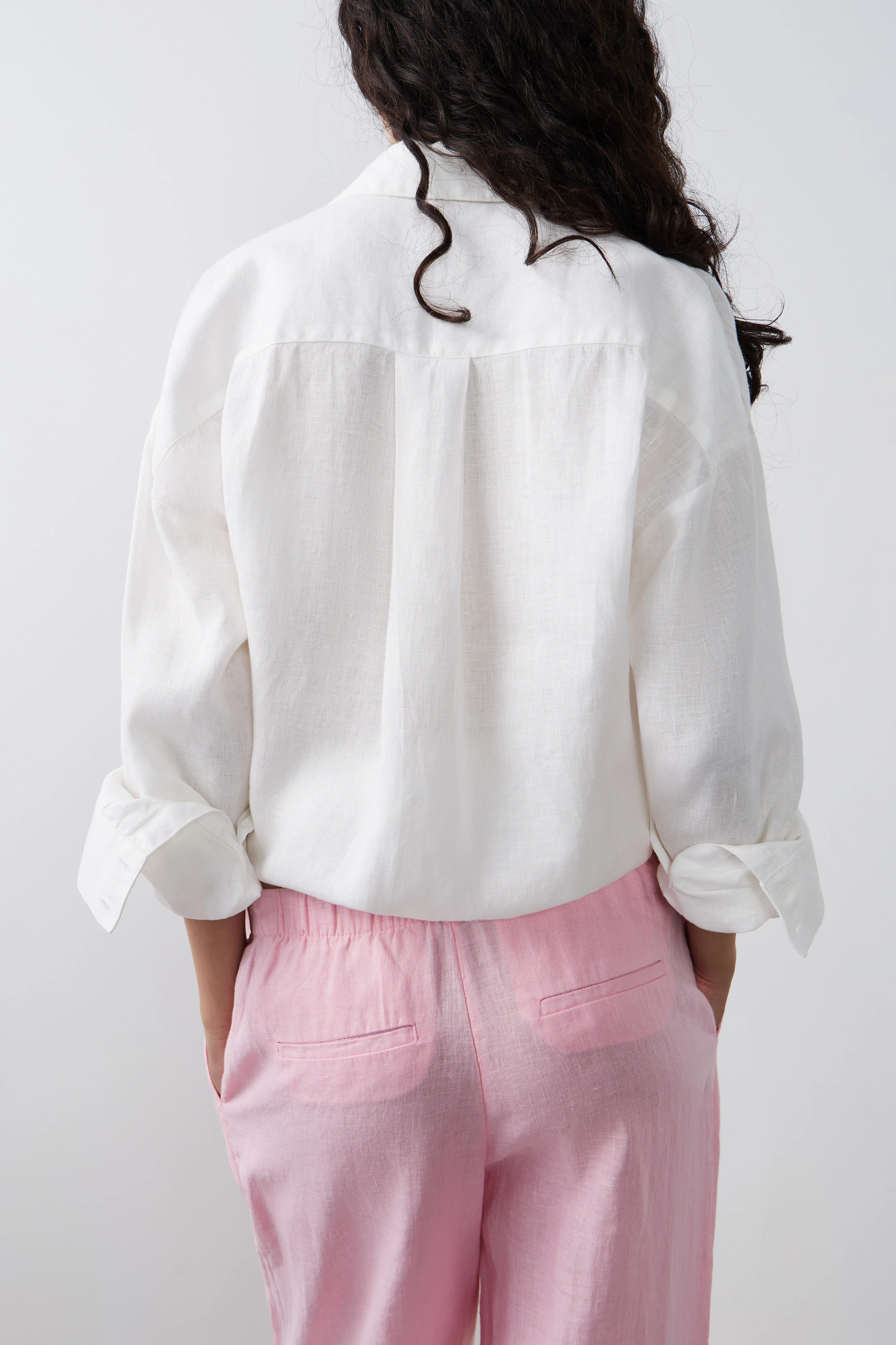 LINEN CARROT FIT TROUSERS - Image 4