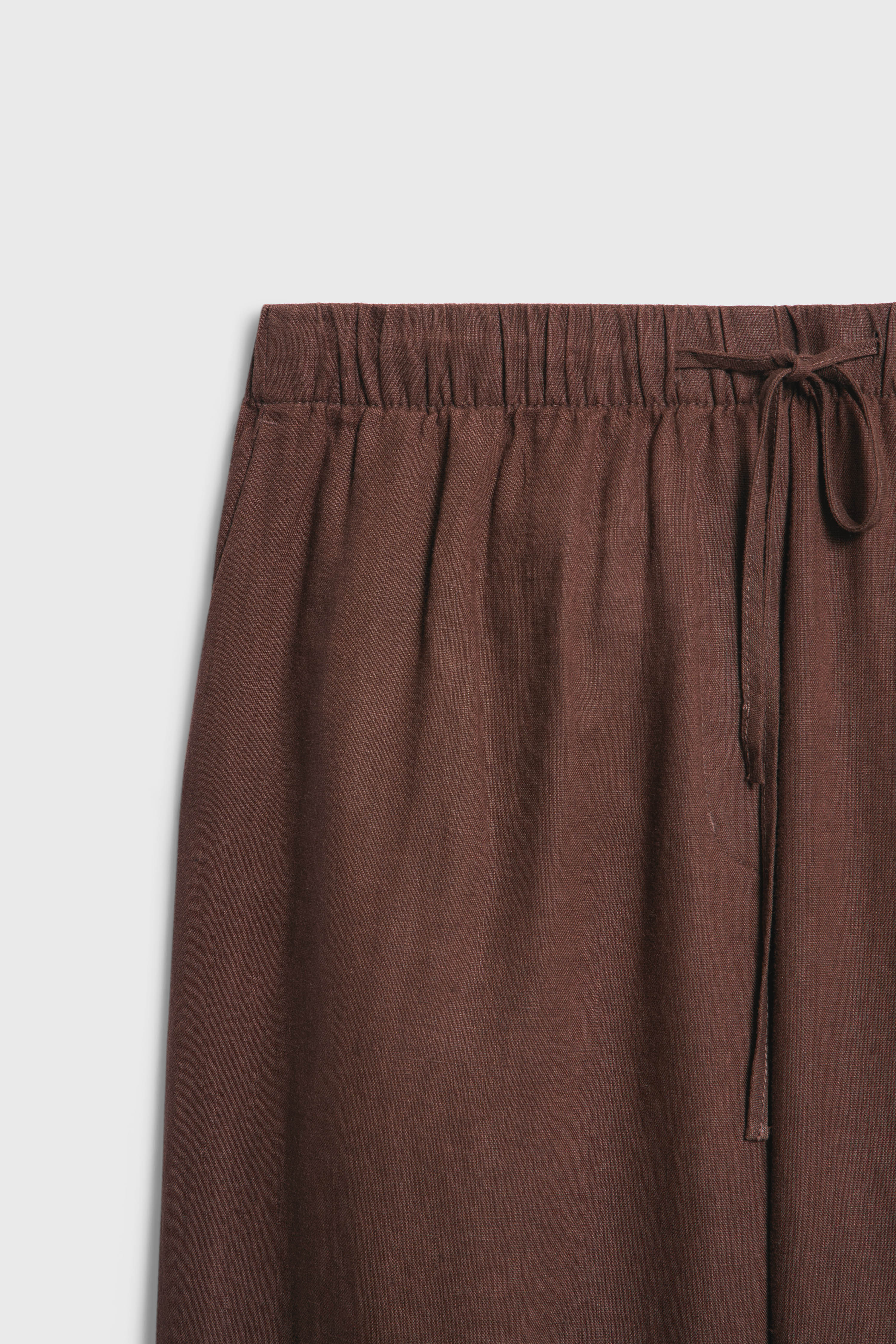 LINEN CARROT FIT TROUSERS - Image 8