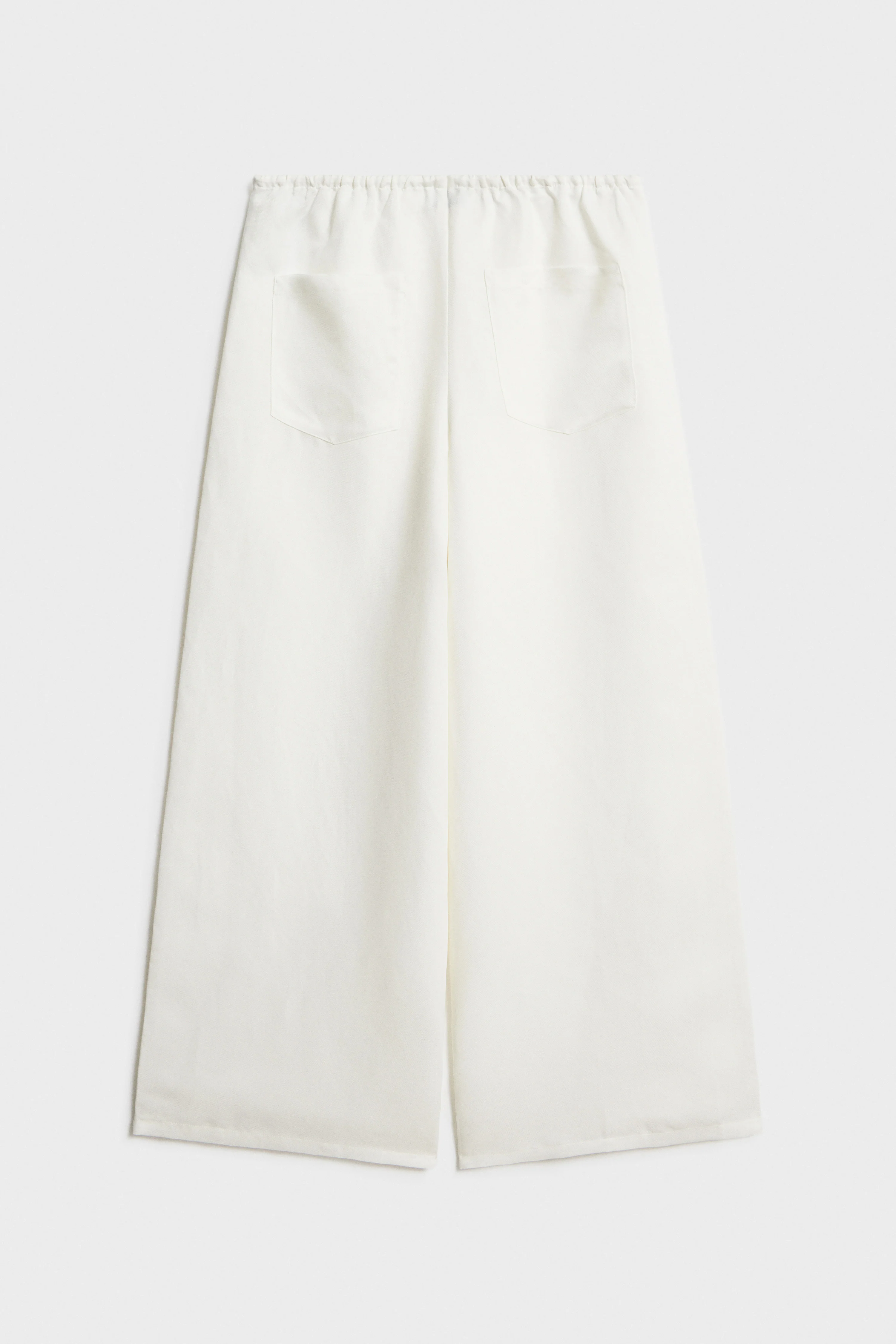 LINEN-LYOCELL WIDE TROUSERS - Image 6