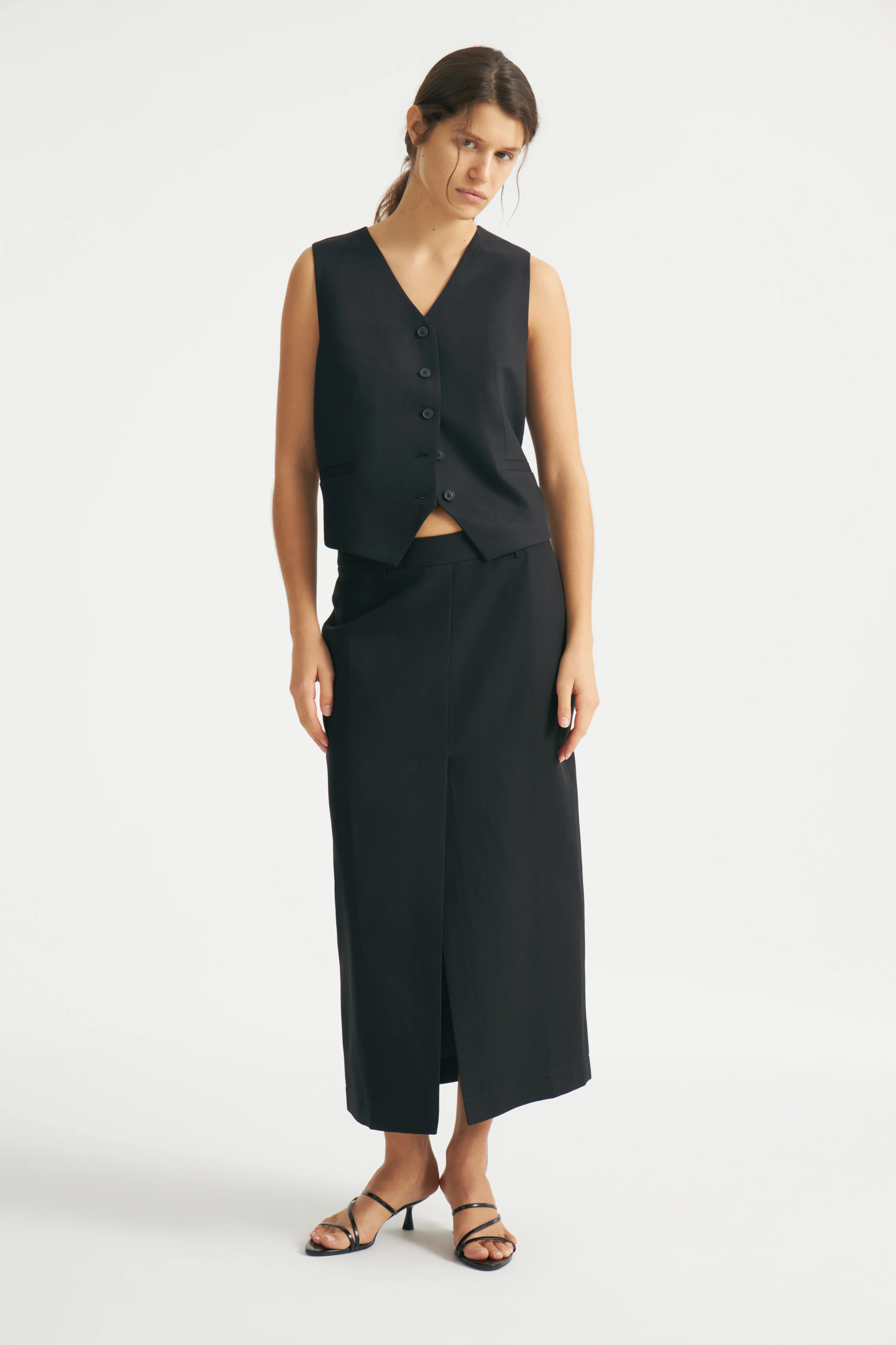 LINEN MIDI SKIRT - Image 5