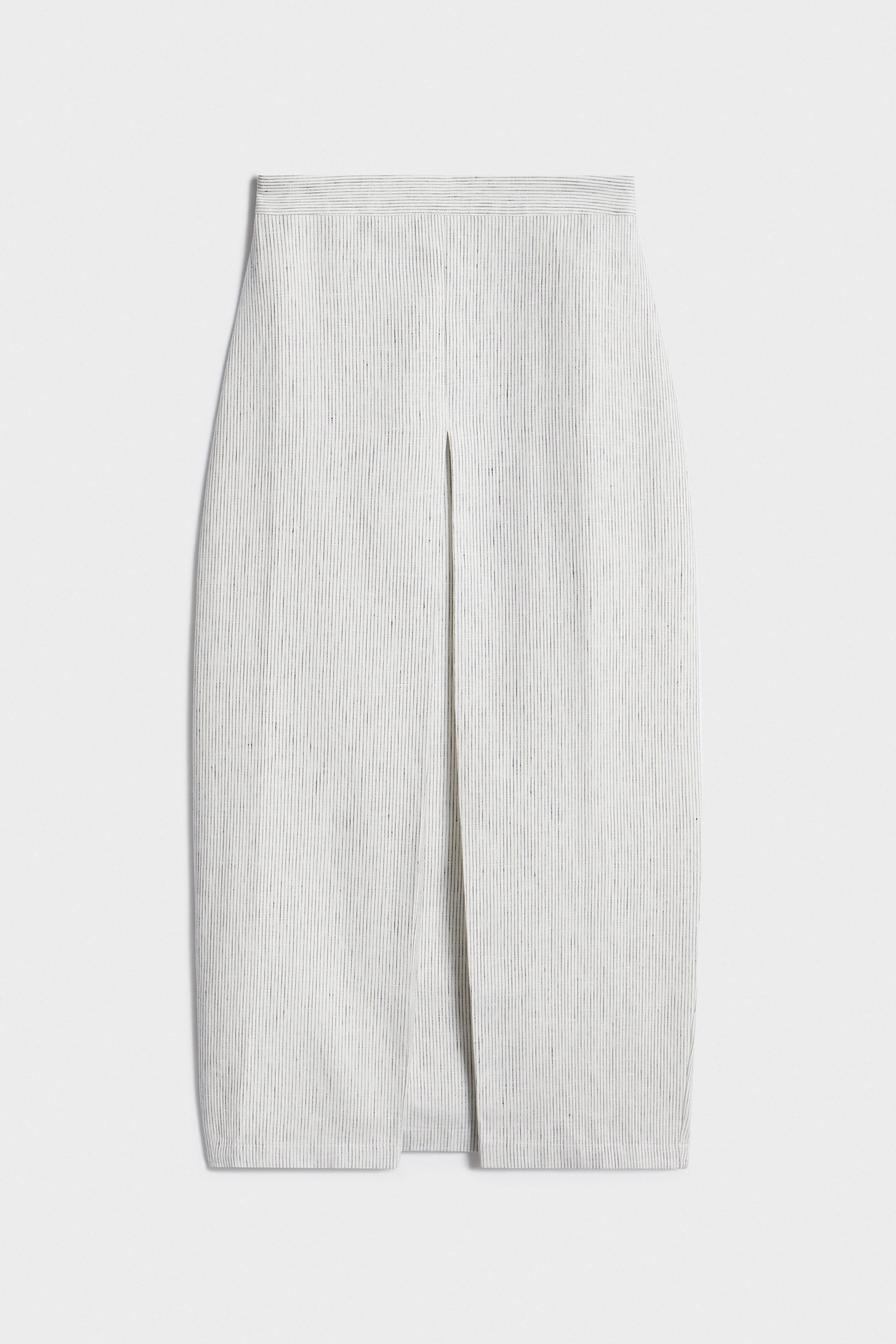 LINEN MIDI SKIRT - Image 5