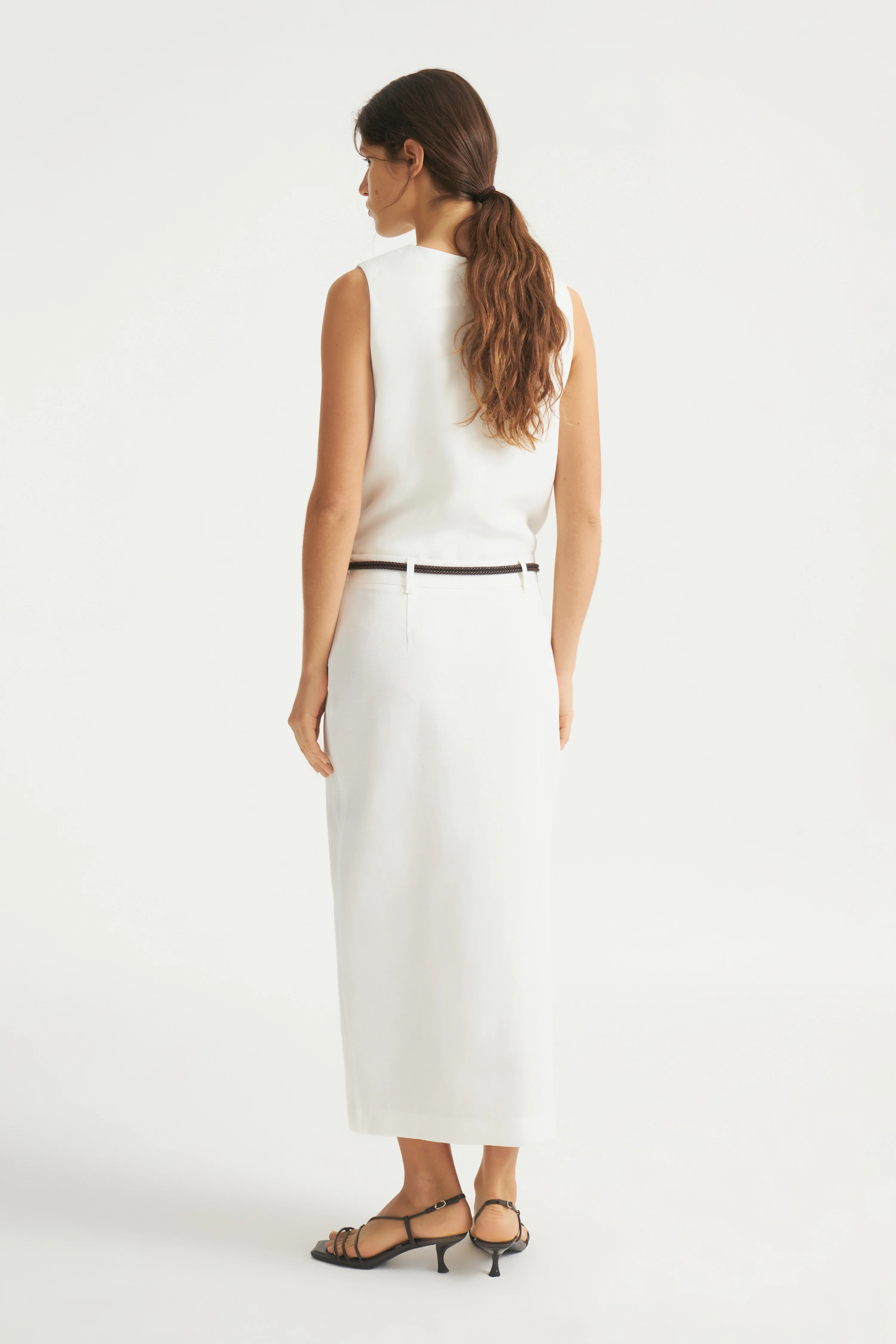 LINEN MIDI SKIRT - Image 4