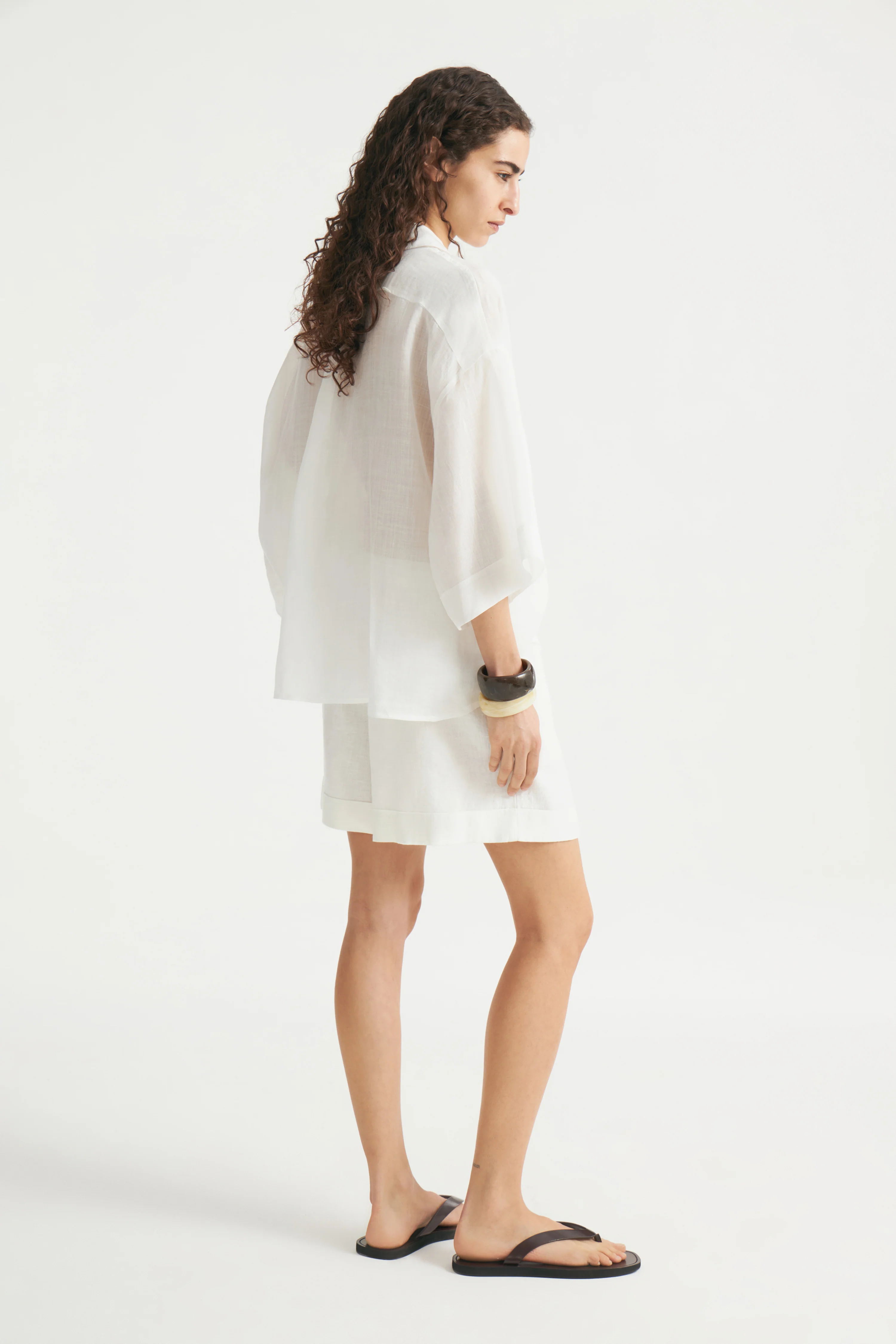 LINEN MINI SHORTS - Image 3