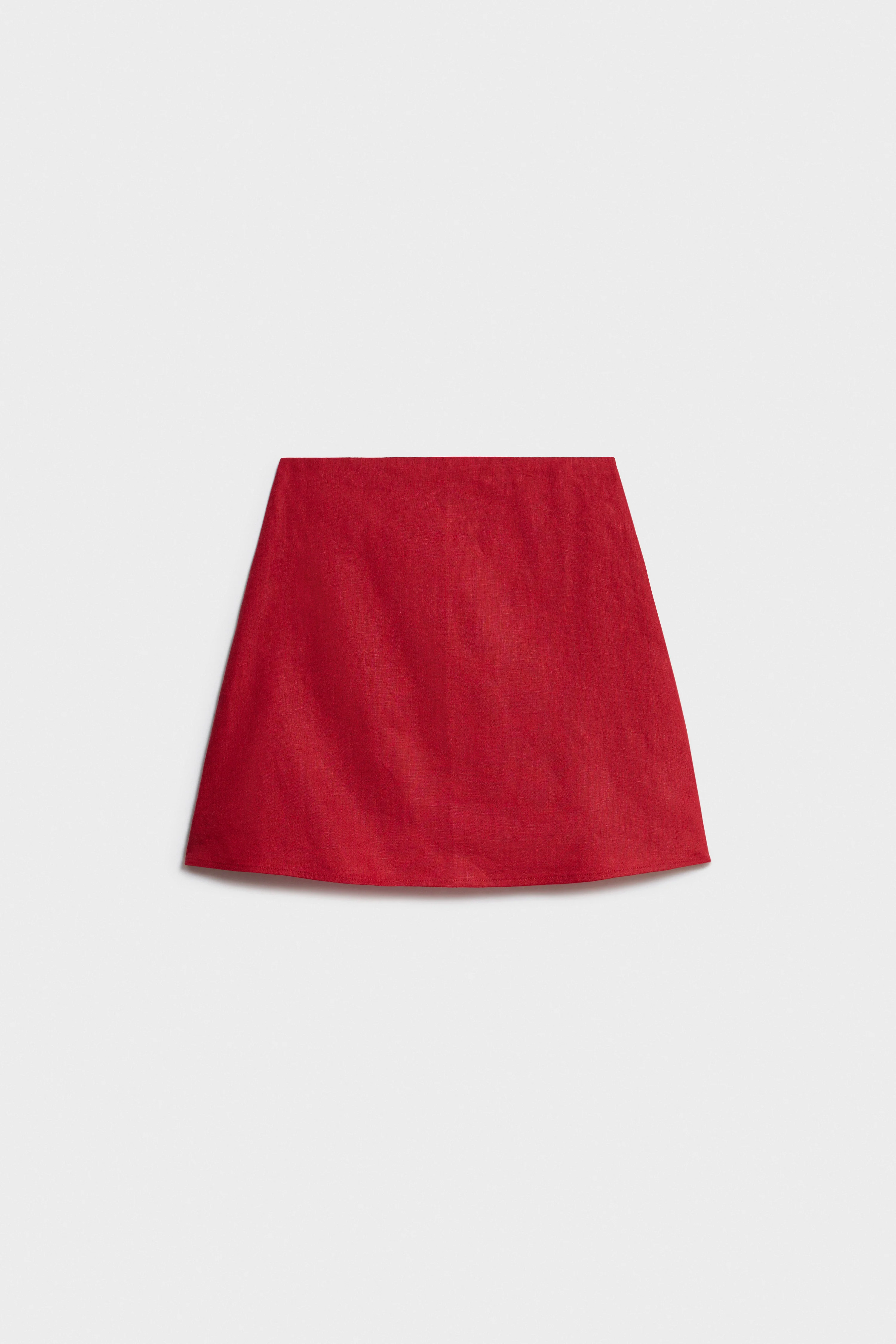 LINEN MINI SKIRT - Image 6