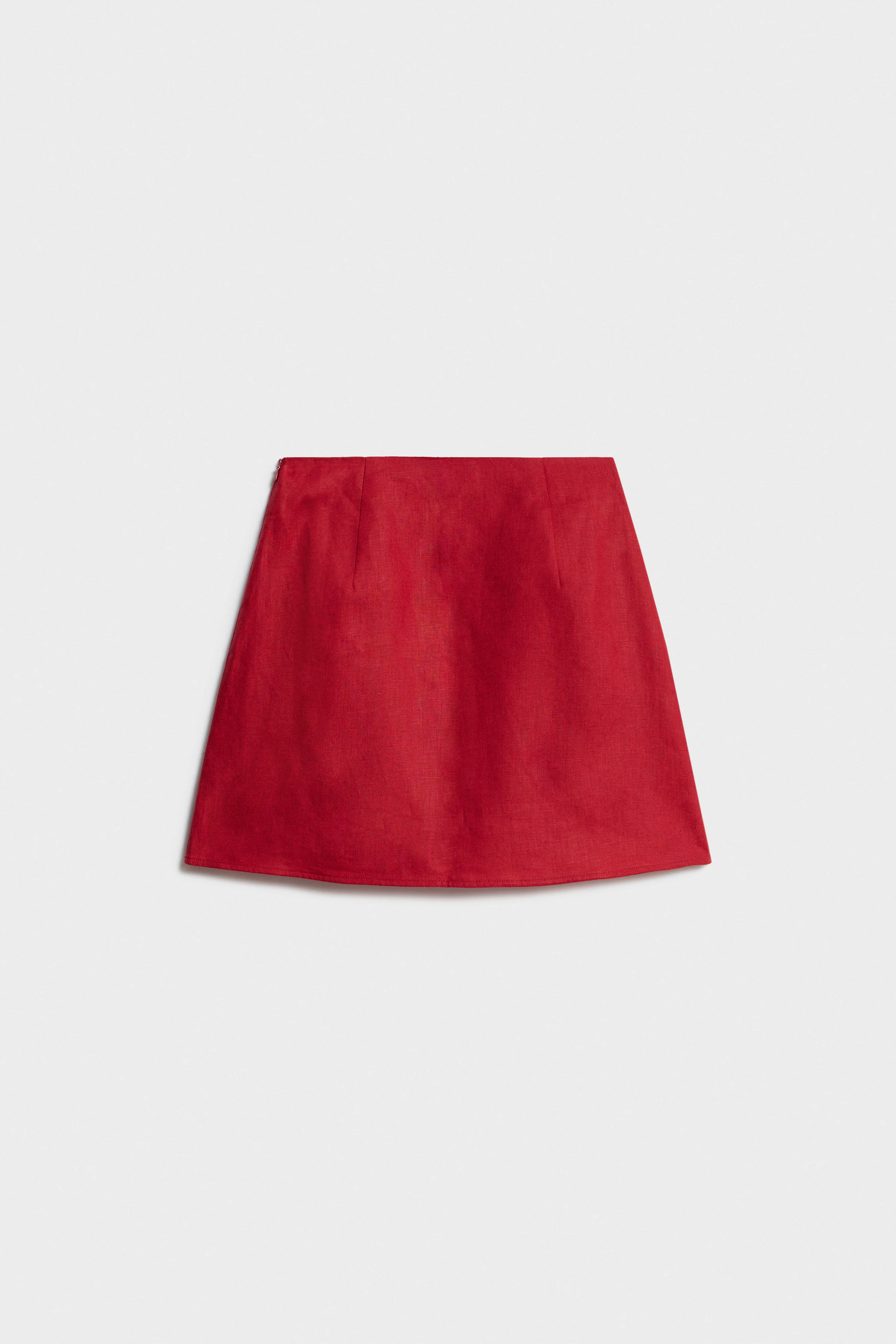 LINEN MINI SKIRT - Image 7