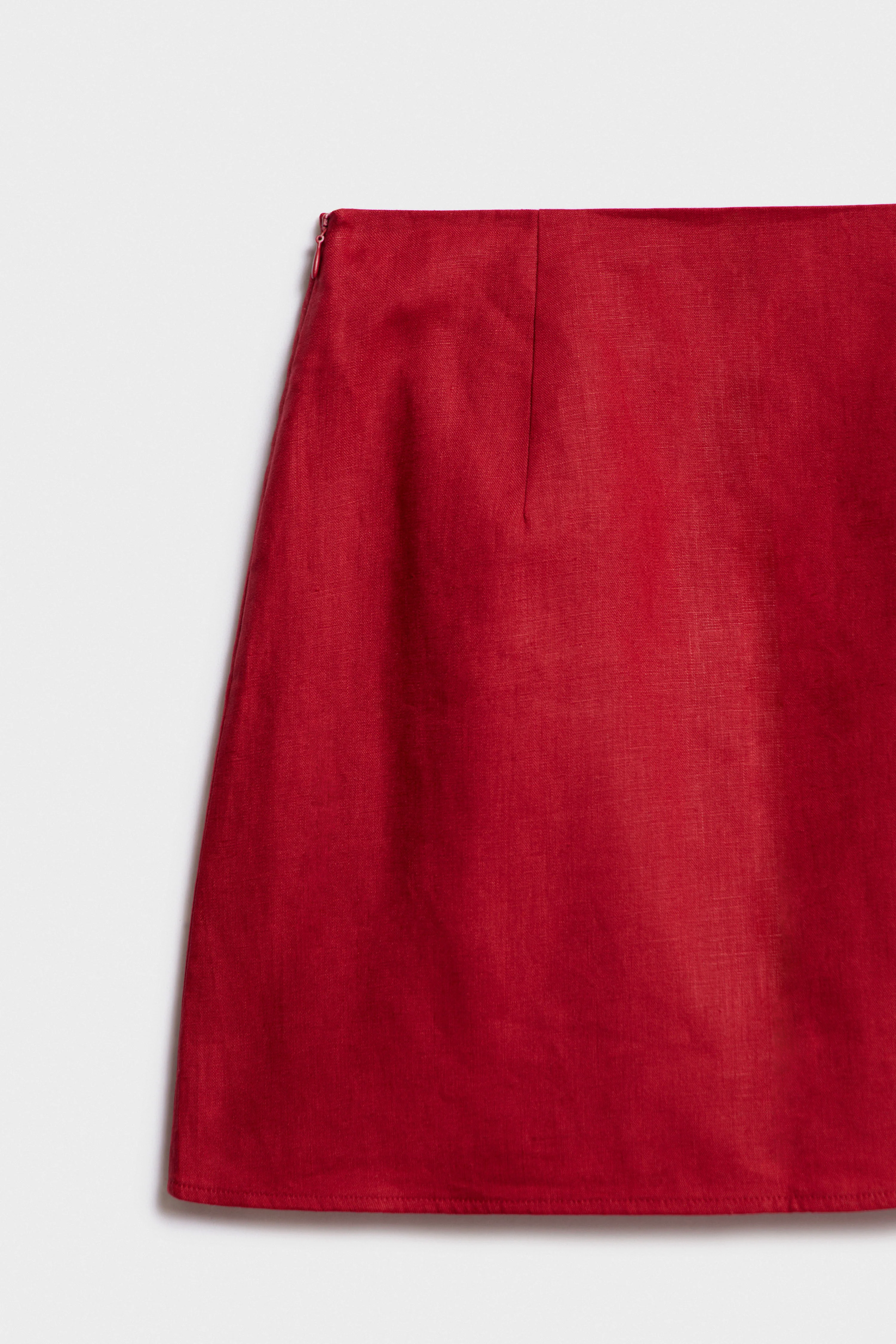LINEN MINI SKIRT - Image 8
