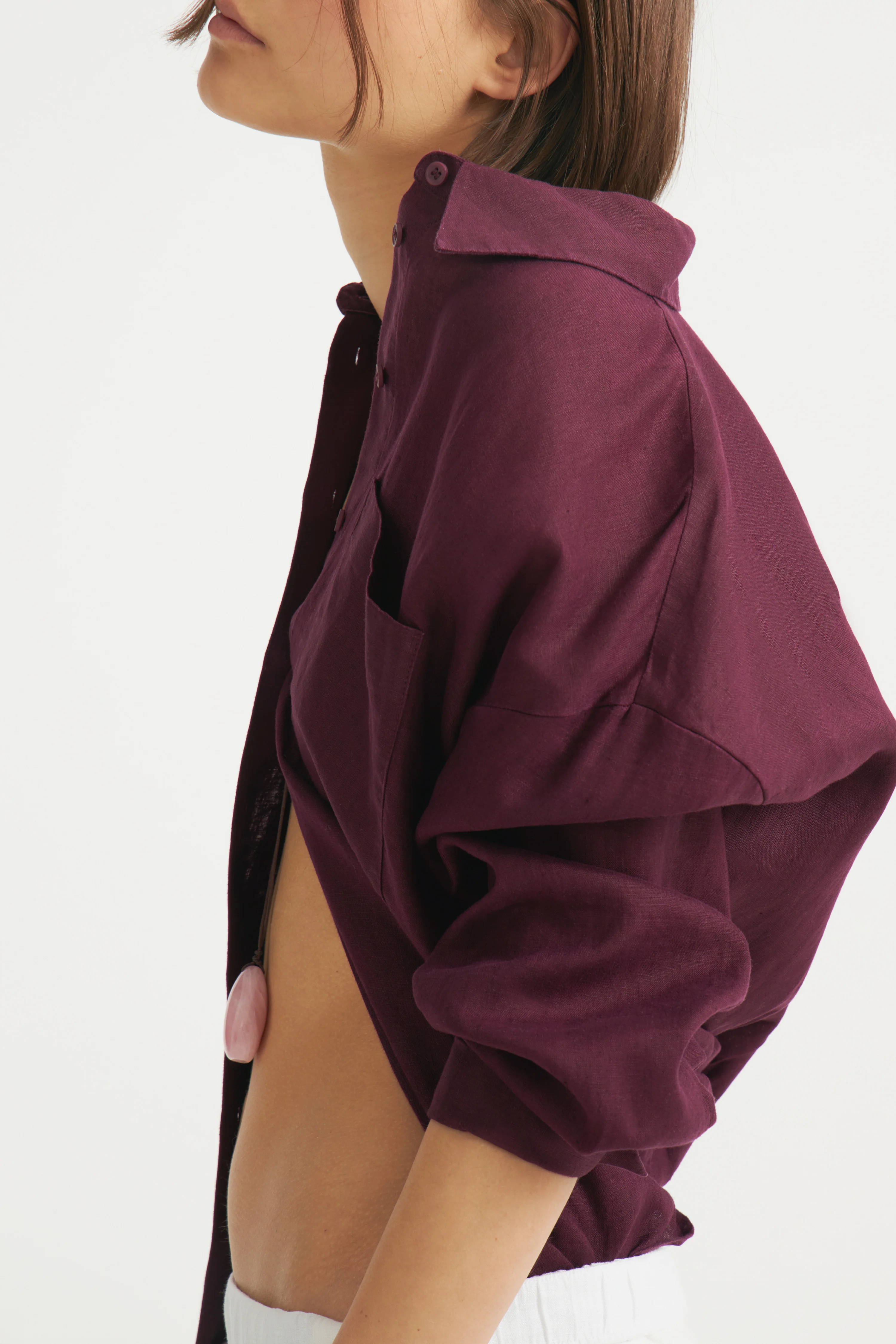 LINEN OVERSIZE SHIRT - Image 3