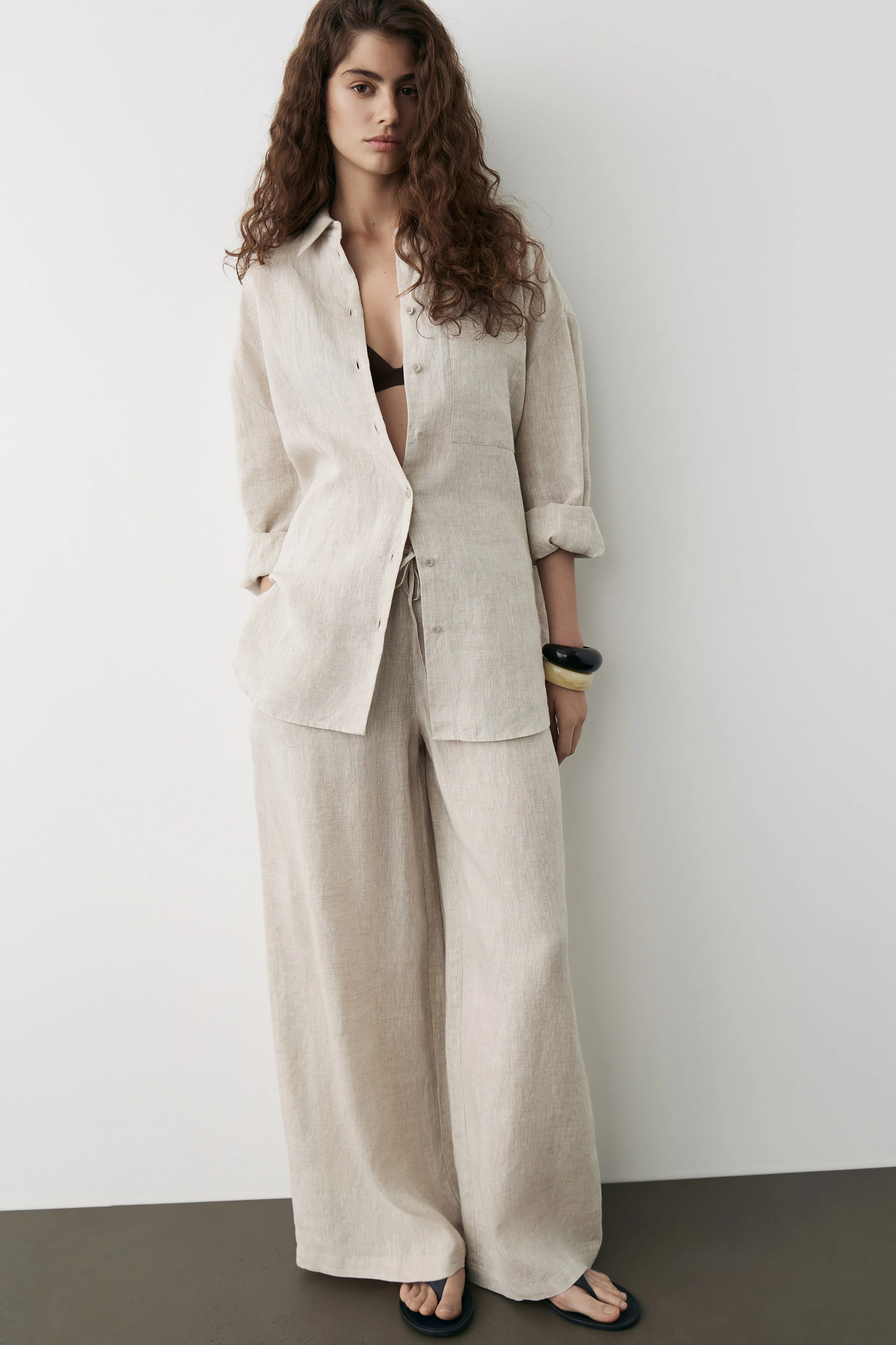 LINEN OVERSIZE SHIRT - Image 2