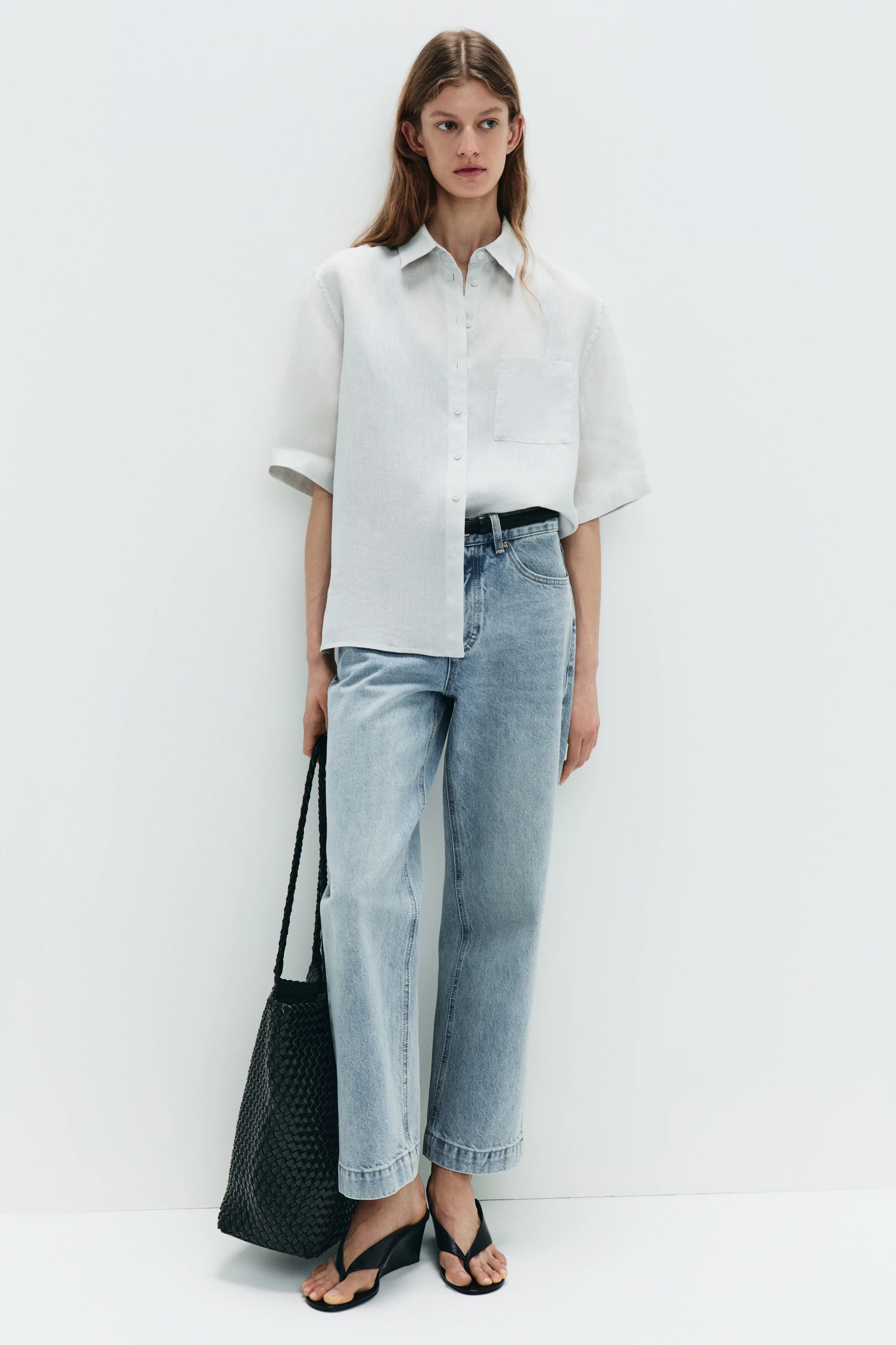 LINEN POCKET-DETAIL SHIRT - Image 2