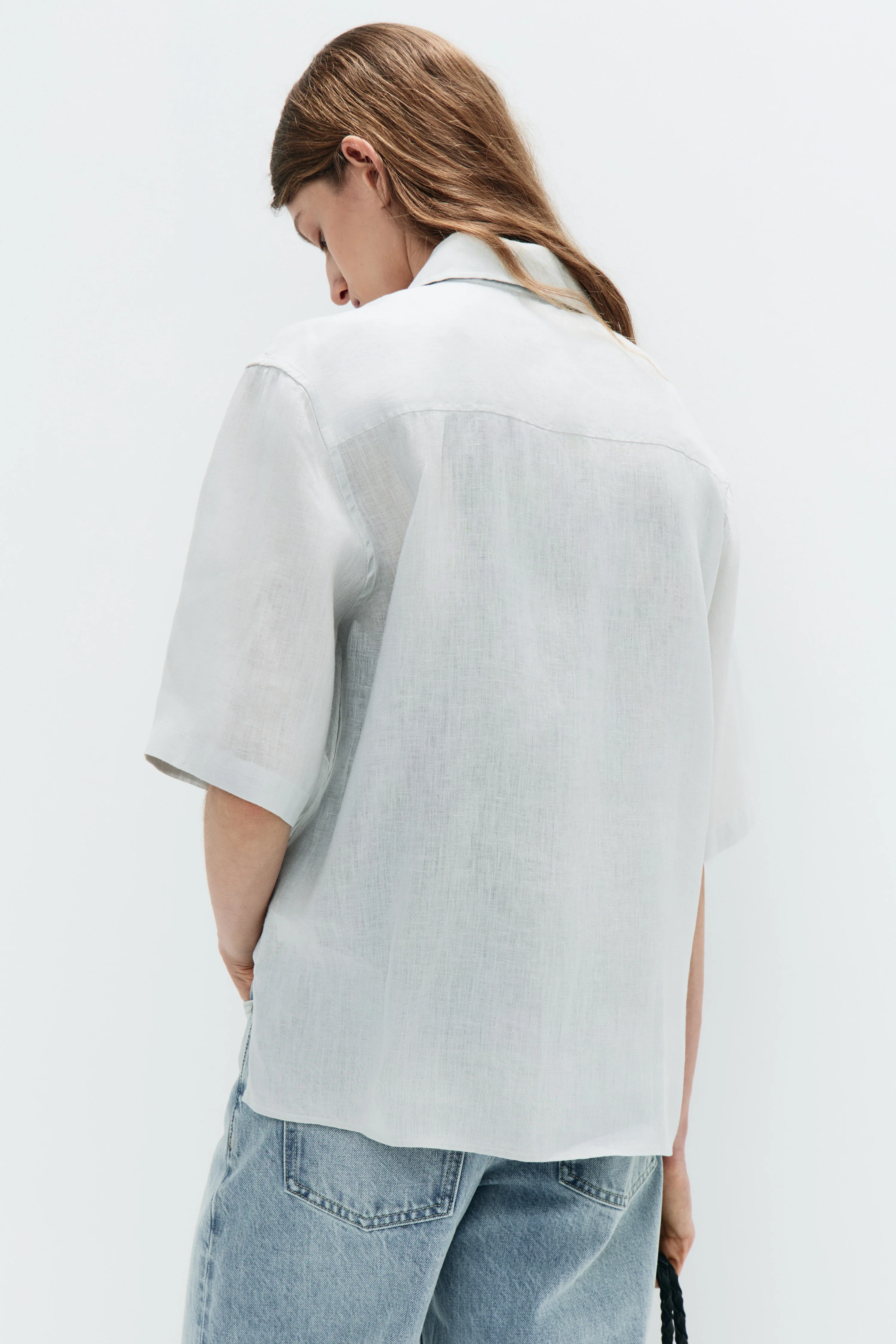 LINEN POCKET-DETAIL SHIRT - Image 5