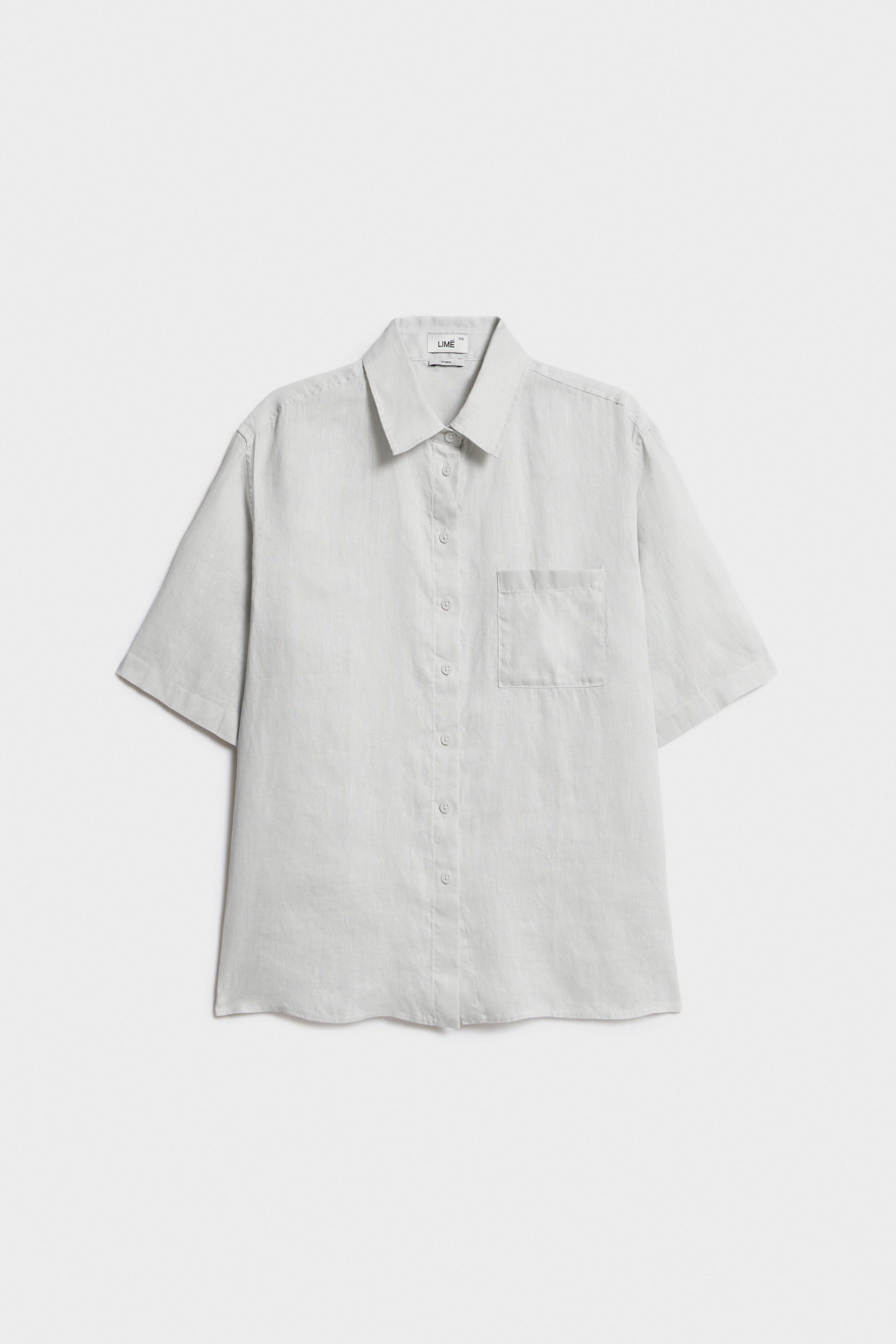 LINEN POCKET-DETAIL SHIRT - Image 6