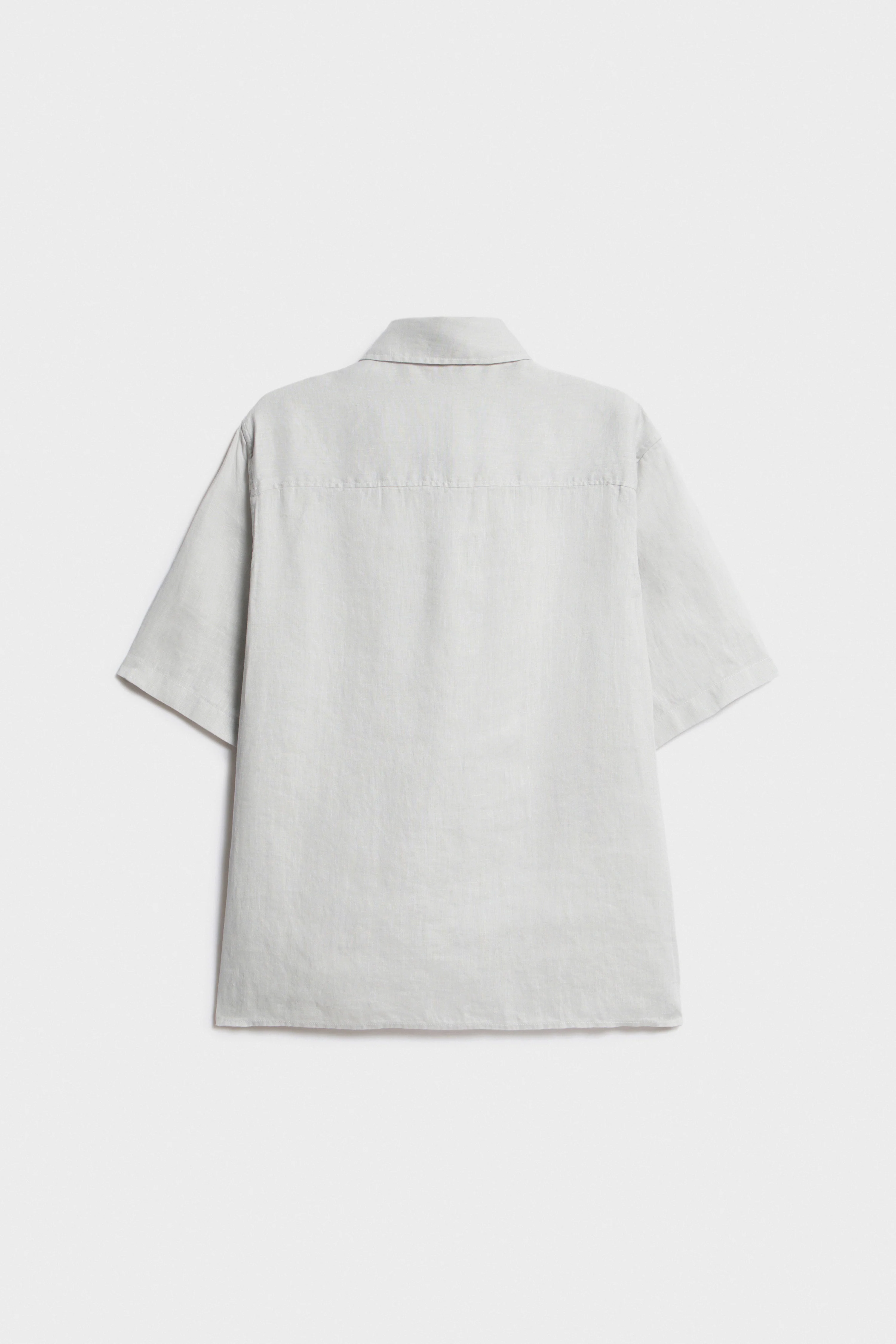 LINEN POCKET-DETAIL SHIRT - Image 7