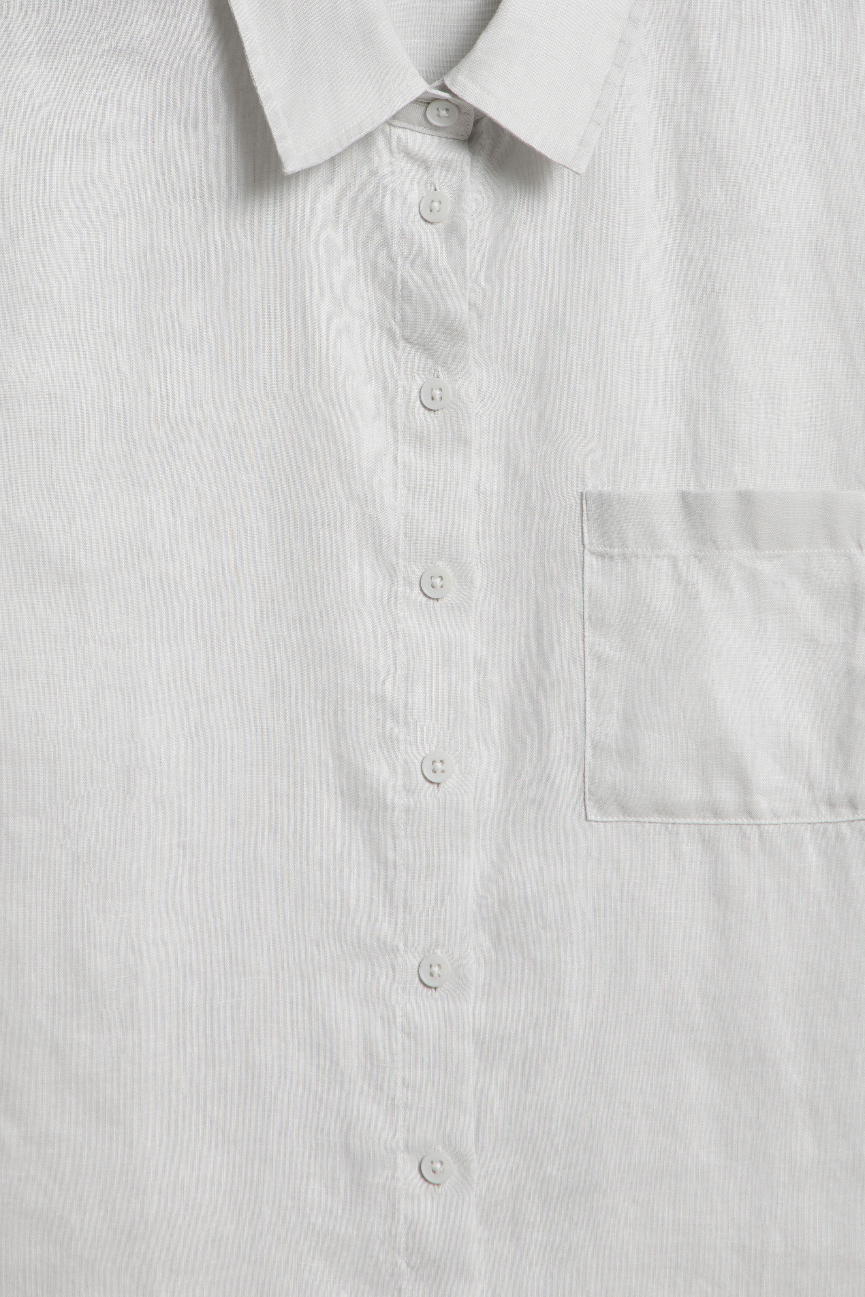 LINEN POCKET-DETAIL SHIRT - Image 8