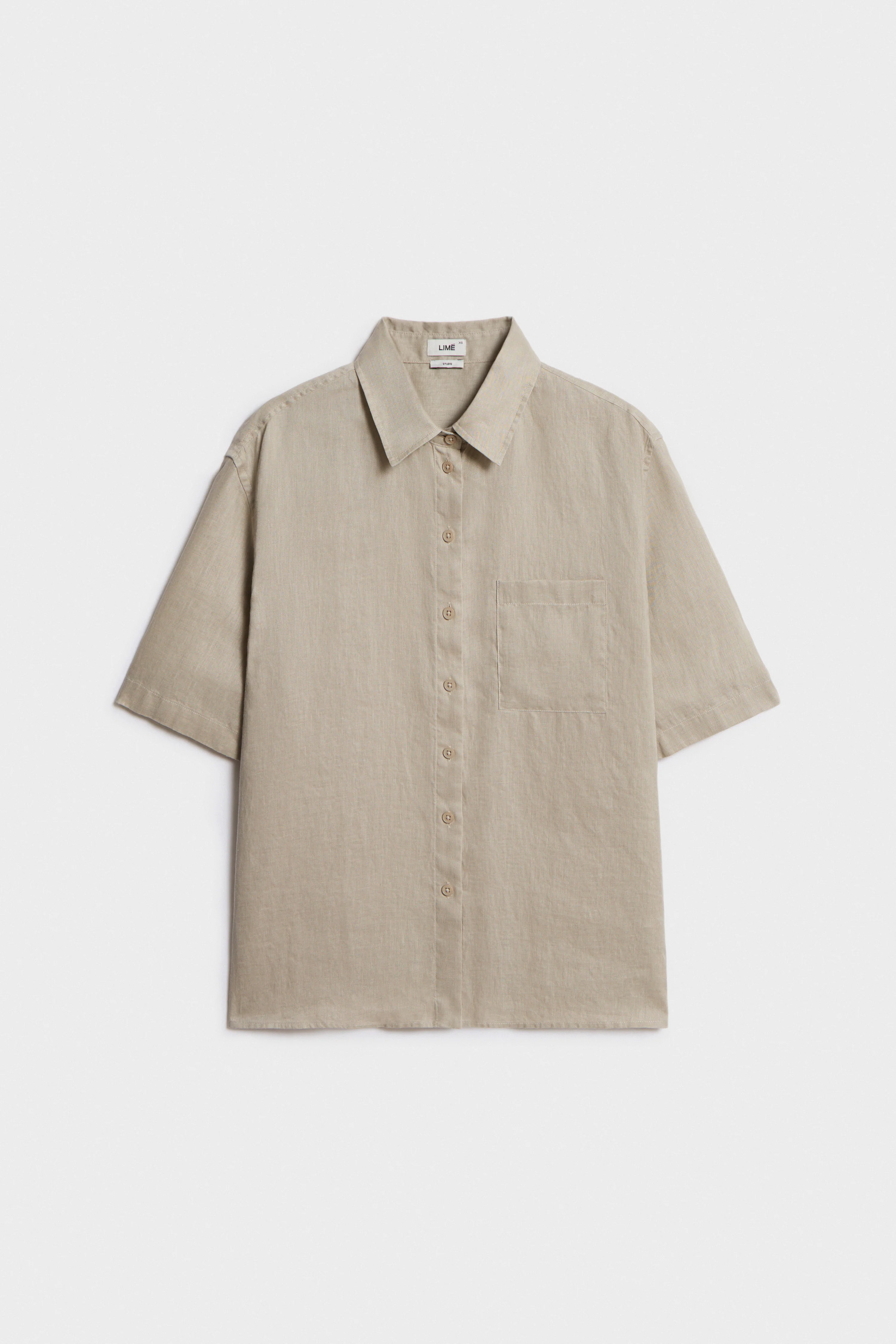 LINEN POCKET-DETAIL SHIRT - Image 5