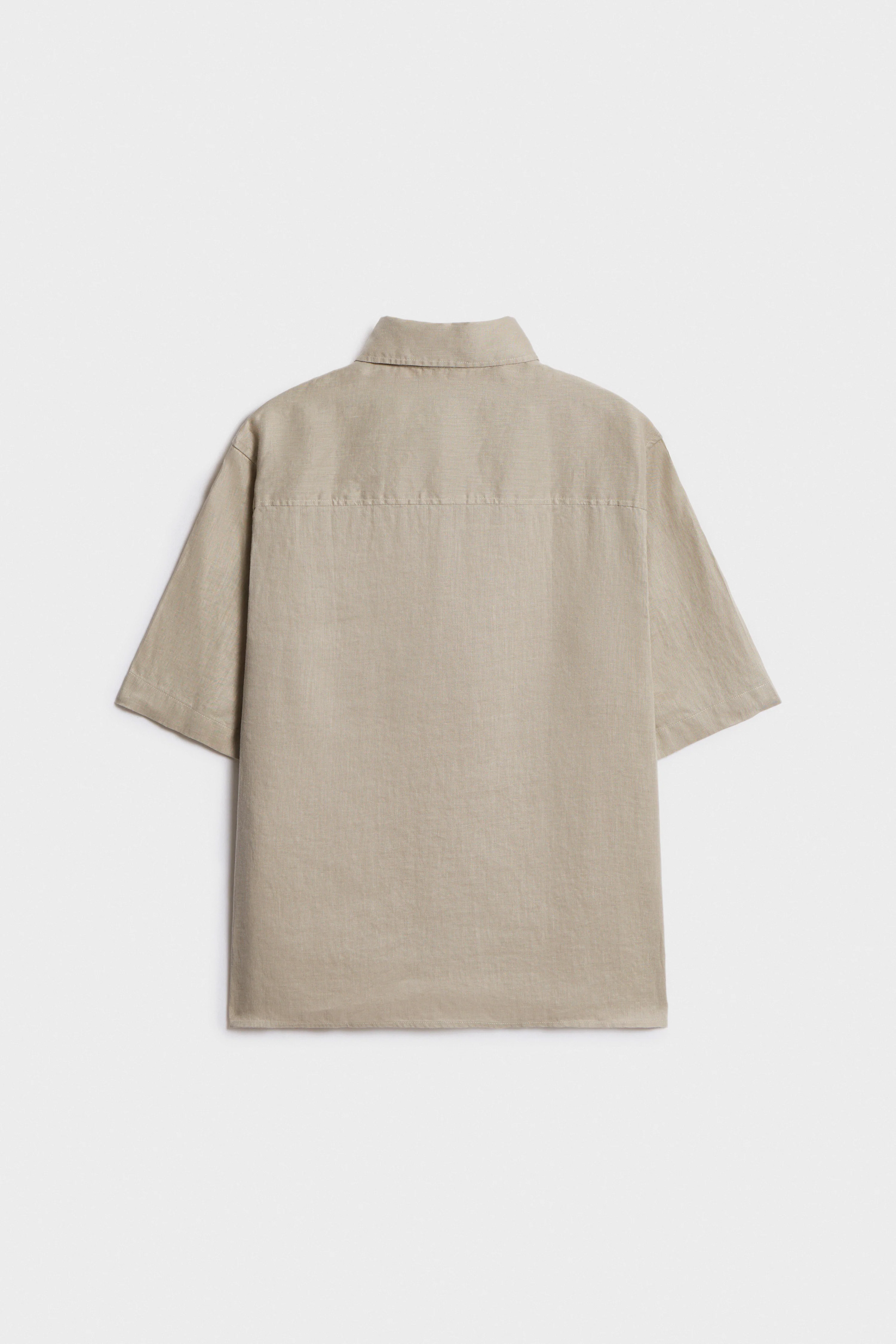 LINEN POCKET-DETAIL SHIRT - Image 6