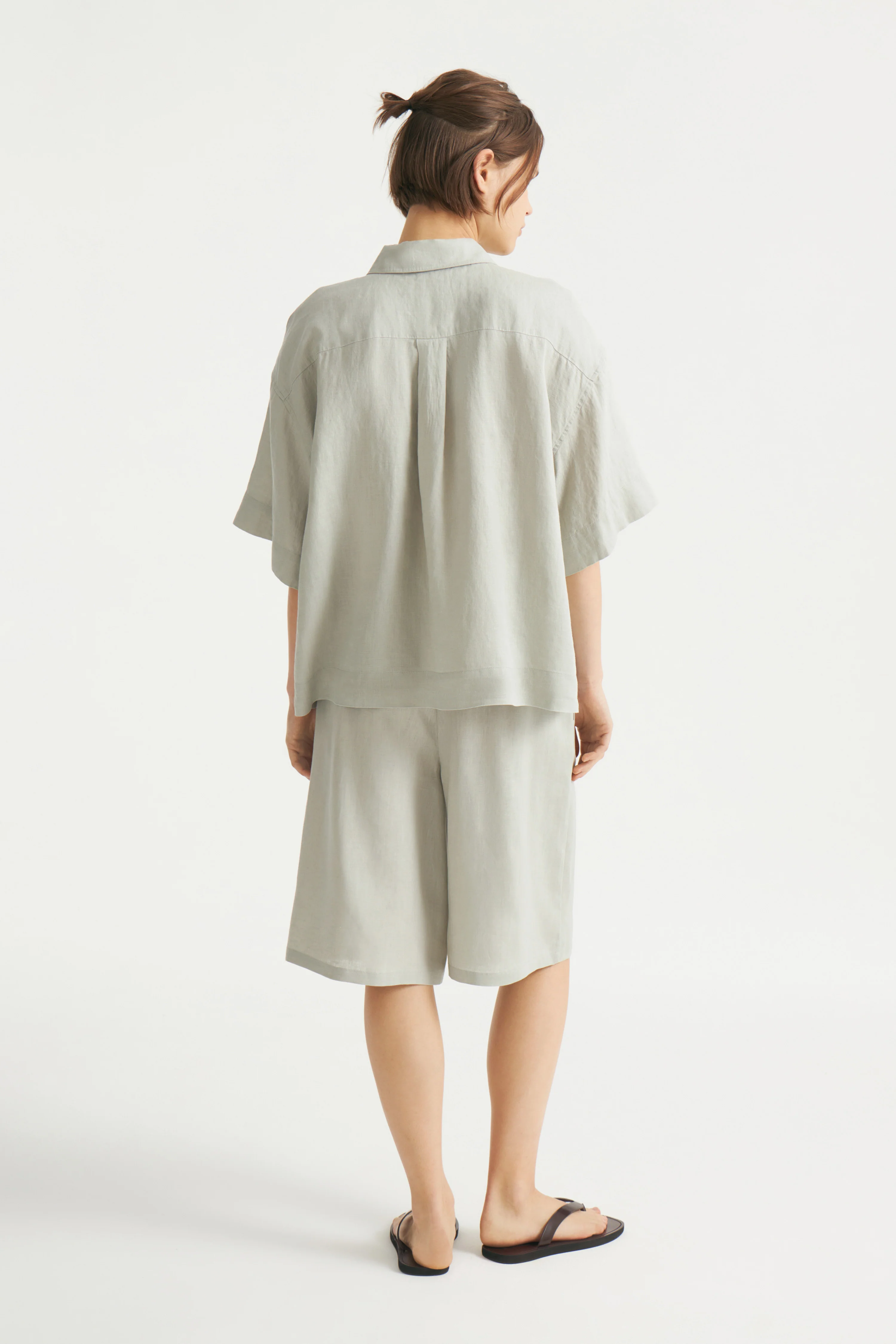 LINEN STRAIGHT FIT SHIRT - Image 4