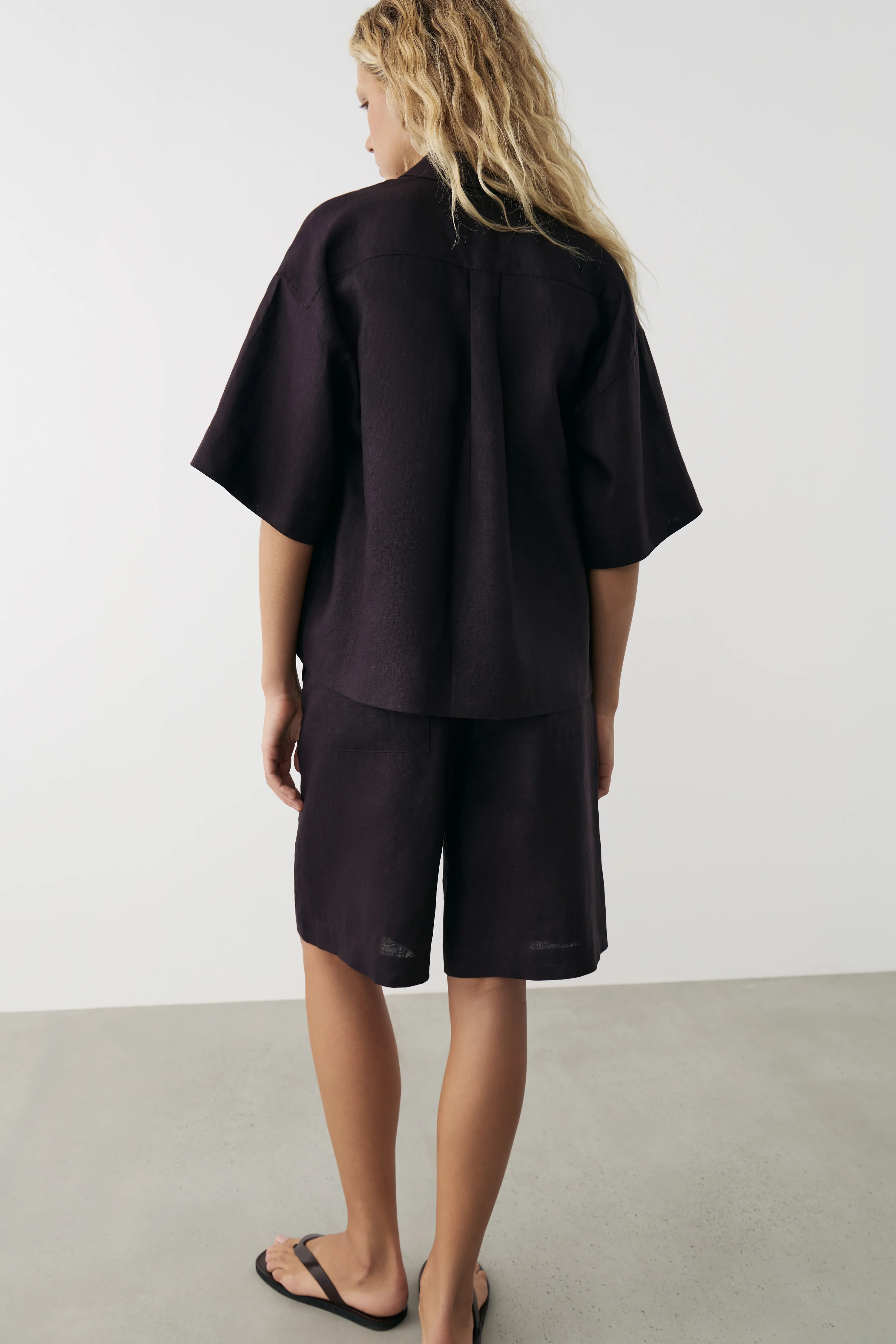 LINEN STRAIGHT FIT SHIRT - Image 3