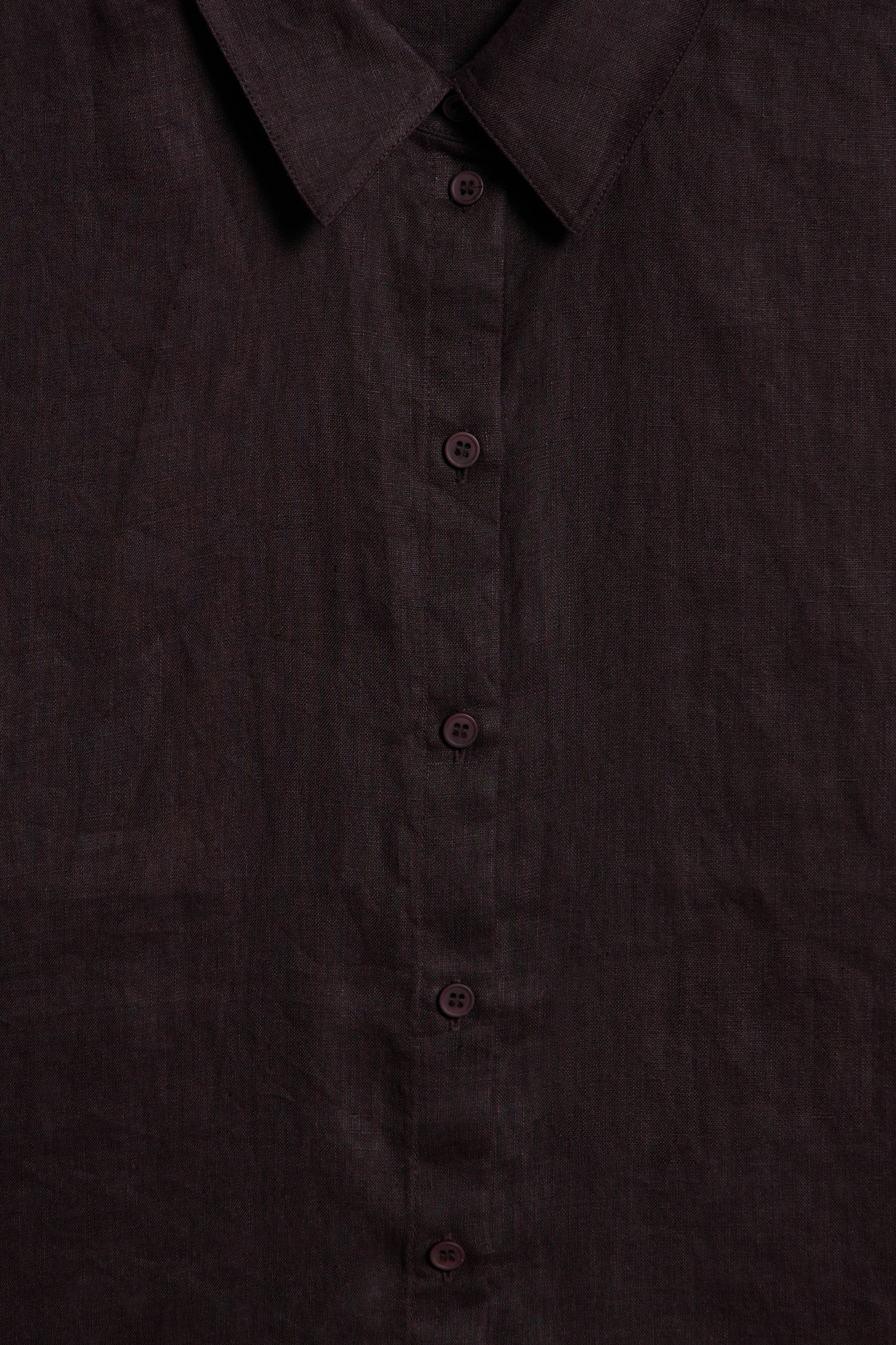 LINEN STRAIGHT FIT SHIRT - Image 8
