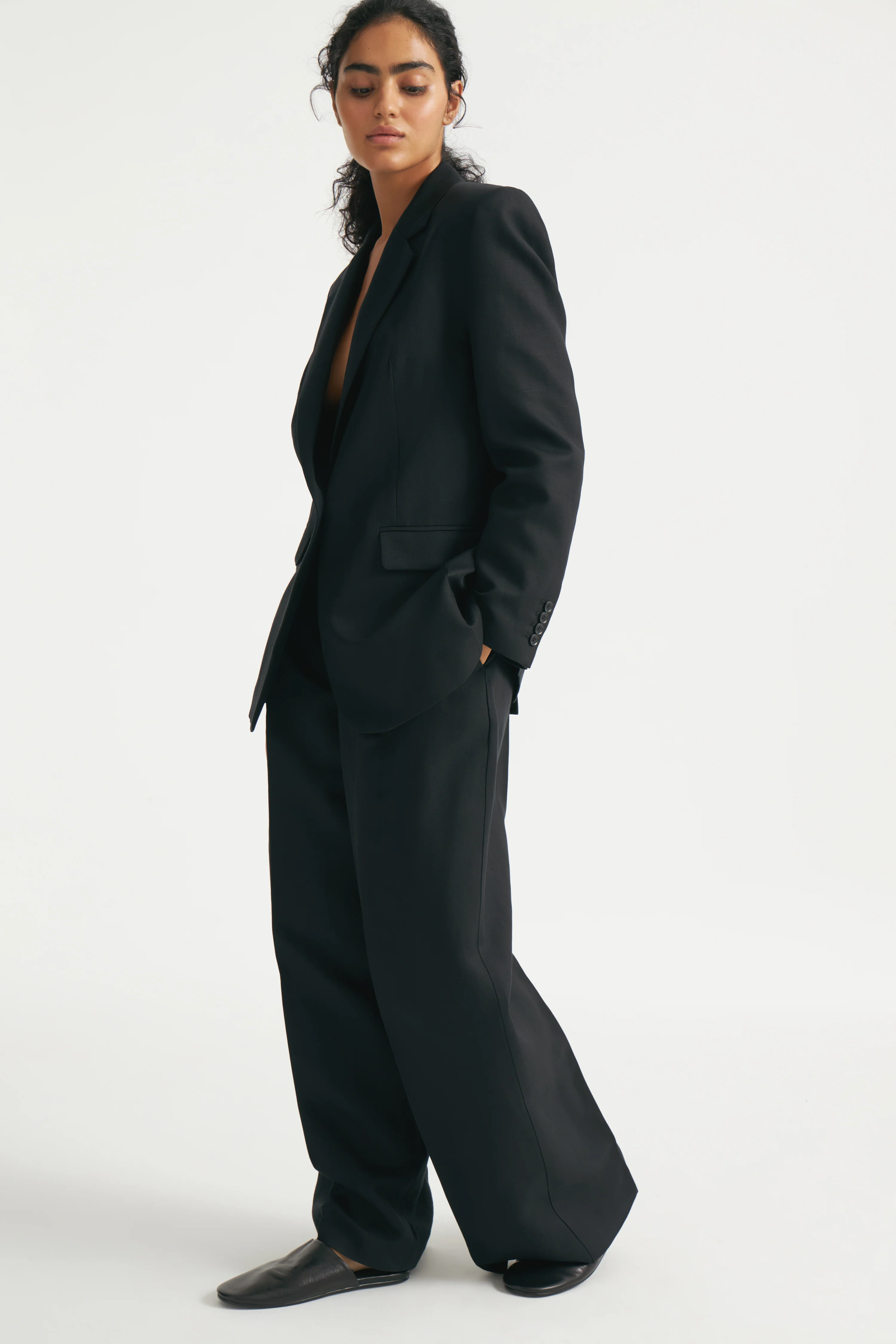 LYOCELL-LINEN TROUSERS WITH DARTS - Image 3