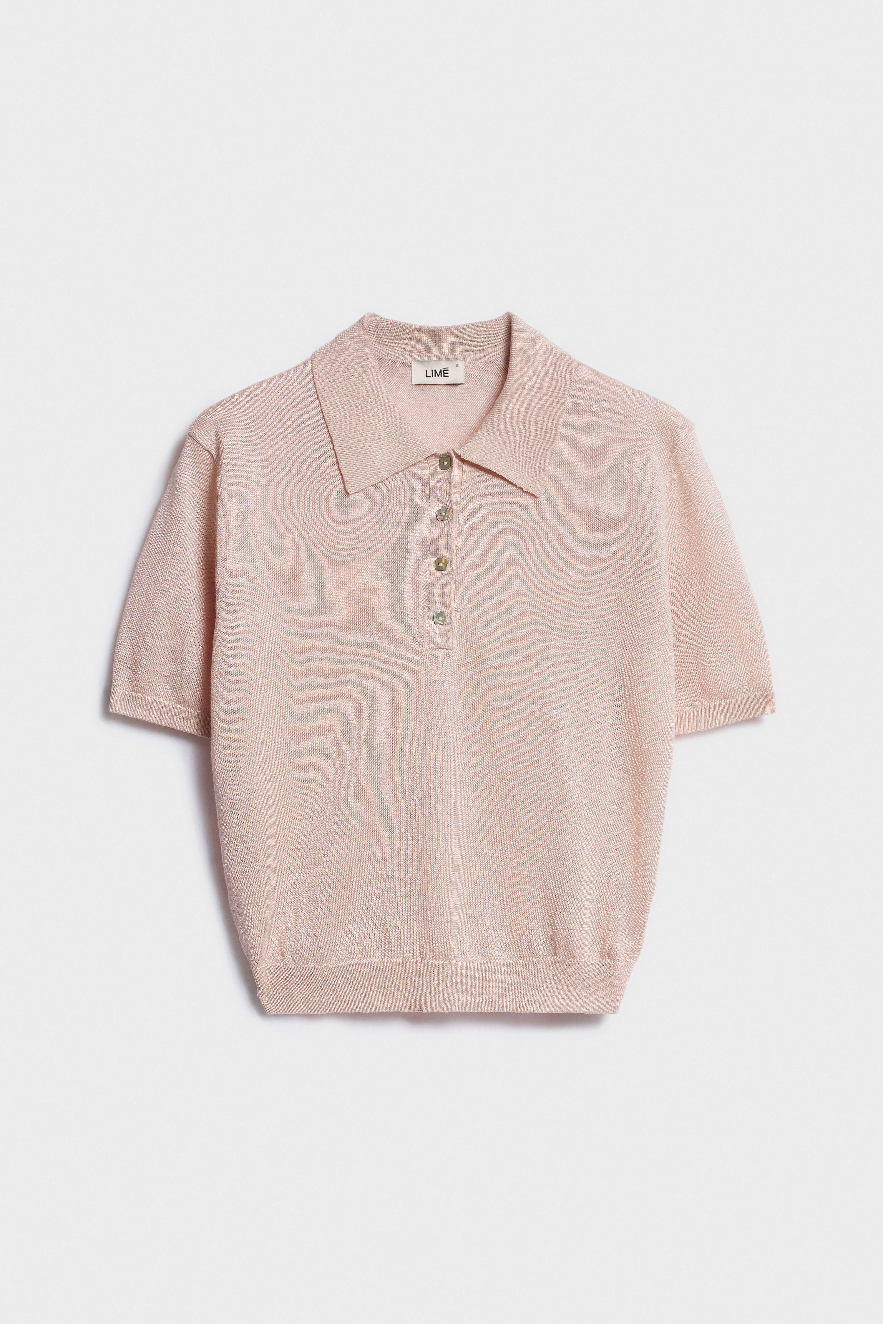 LINEN-VISCOSE POLO SWEATER - Image 5