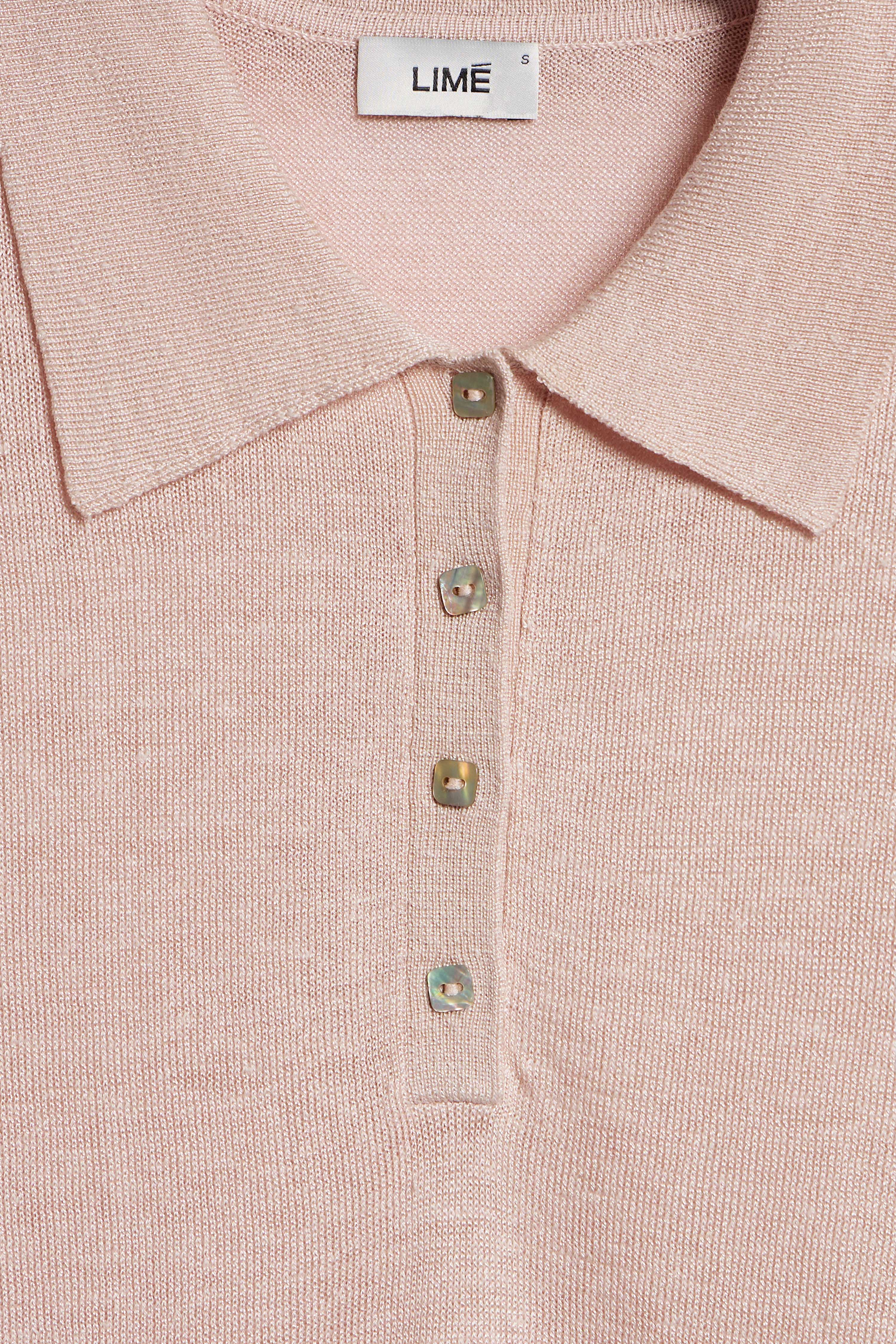 LINEN-VISCOSE POLO SWEATER - Image 7