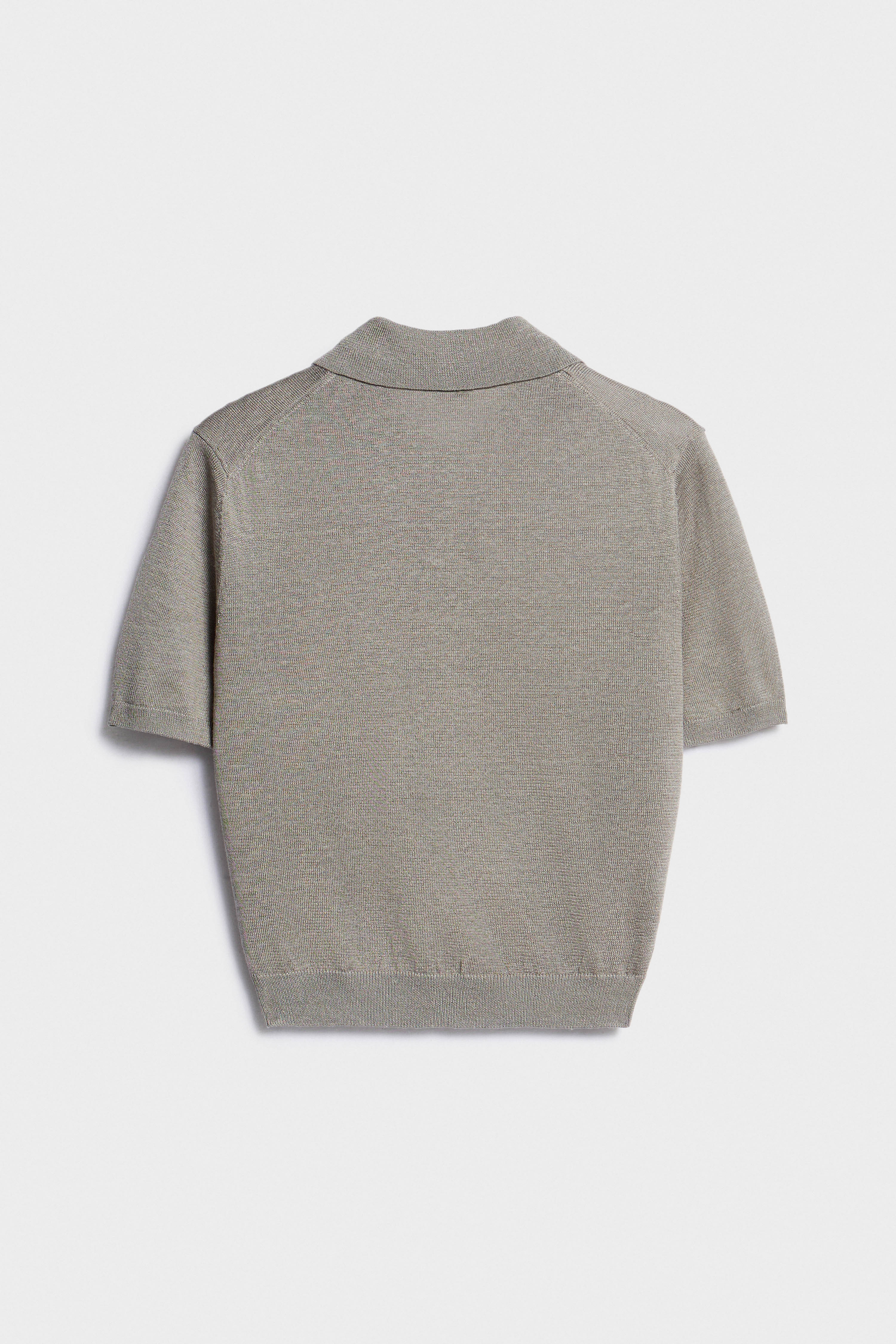 LINEN-VISCOSE POLO SWEATER - Image 5