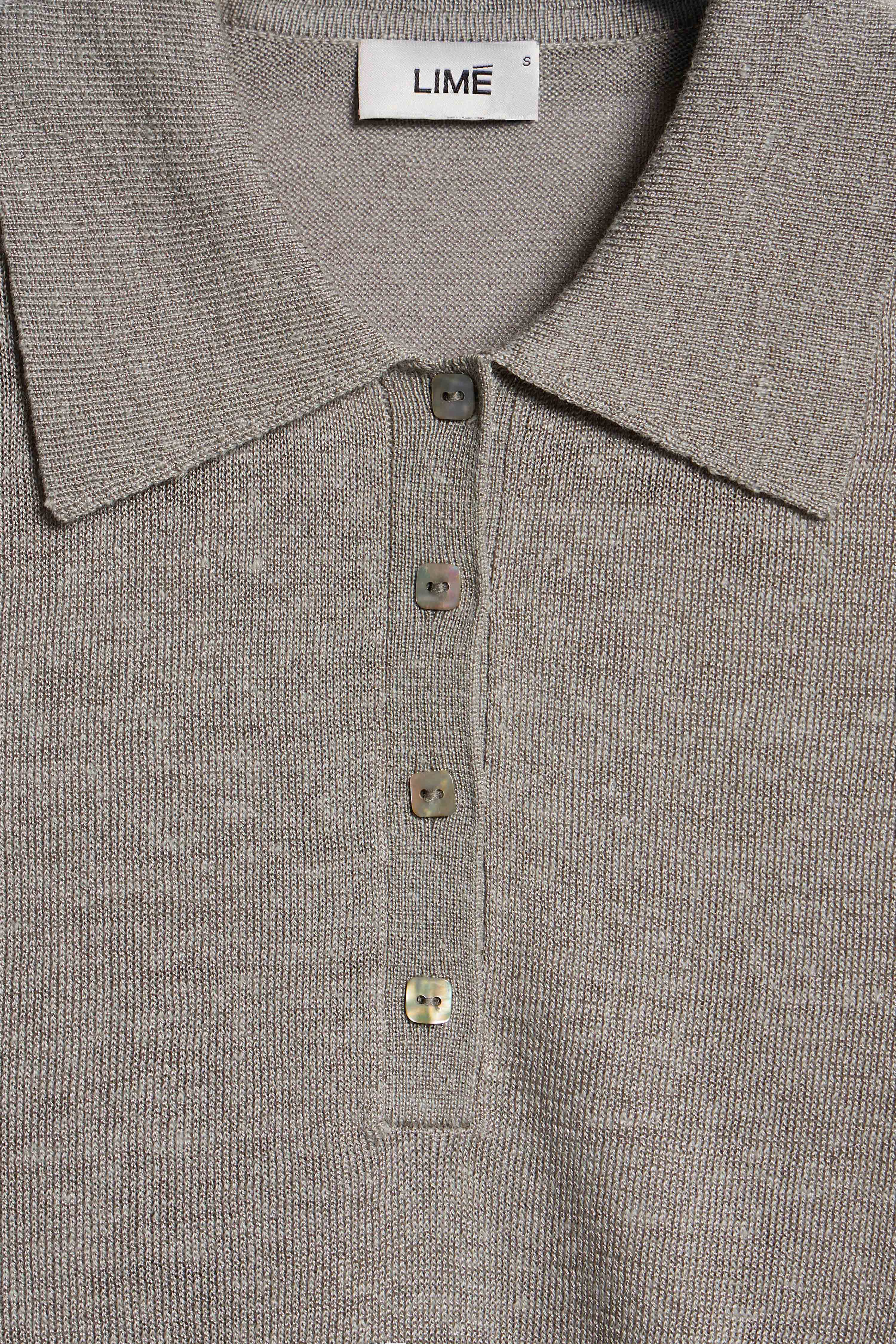 LINEN-VISCOSE POLO SWEATER - Image 6