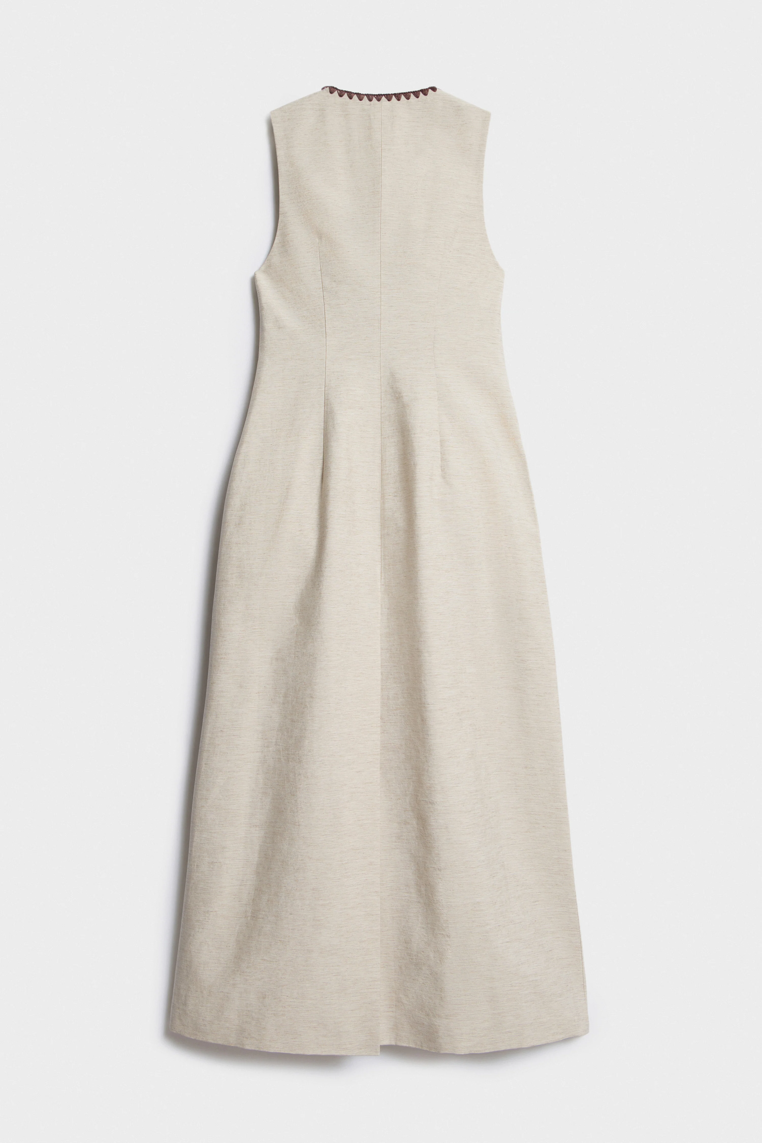 LONG VISCOSE-LINEN VEST - Image 5