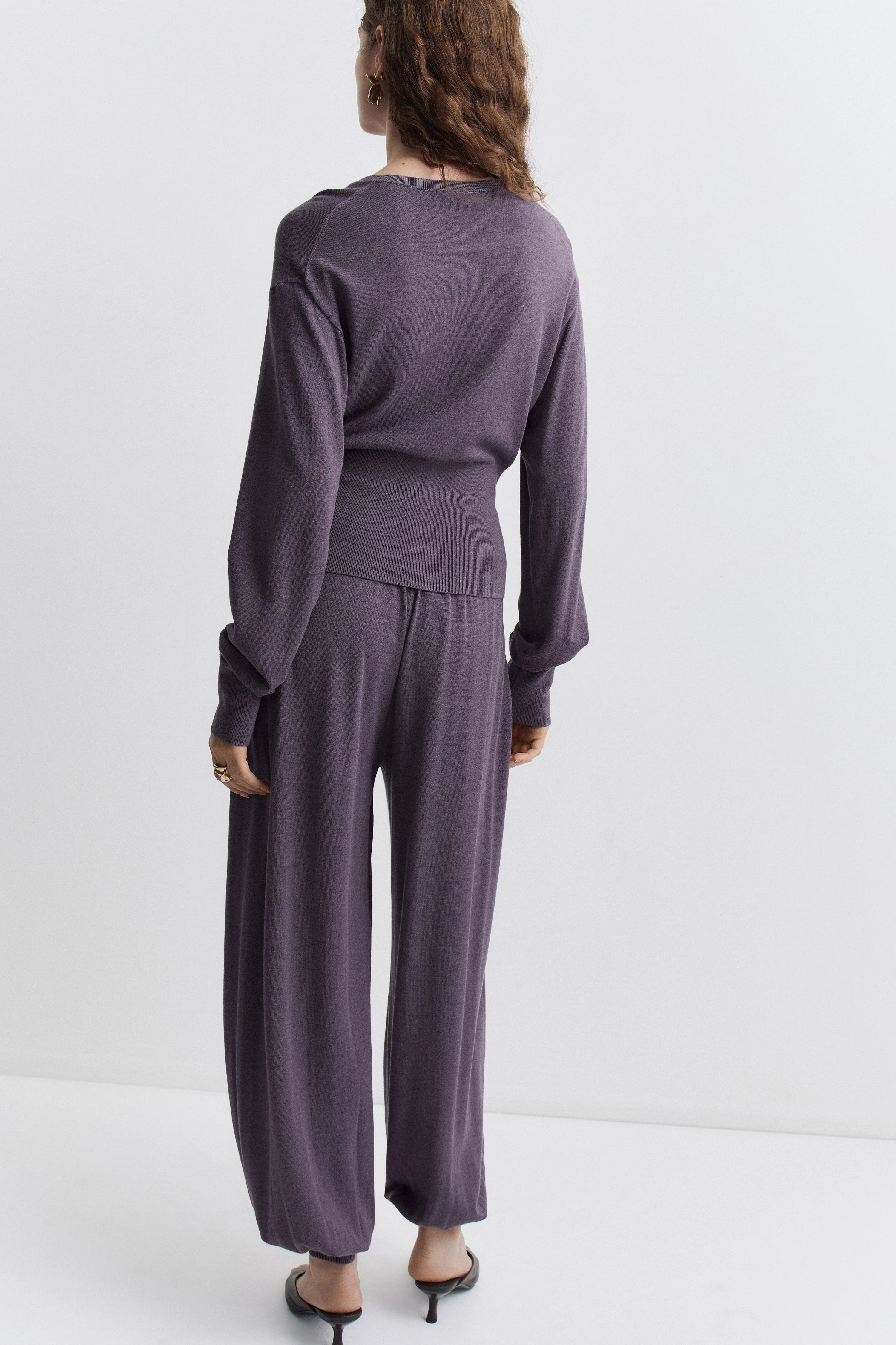 LOOSE-FIT KNIT VISCOSE TROUSERS - Image 3