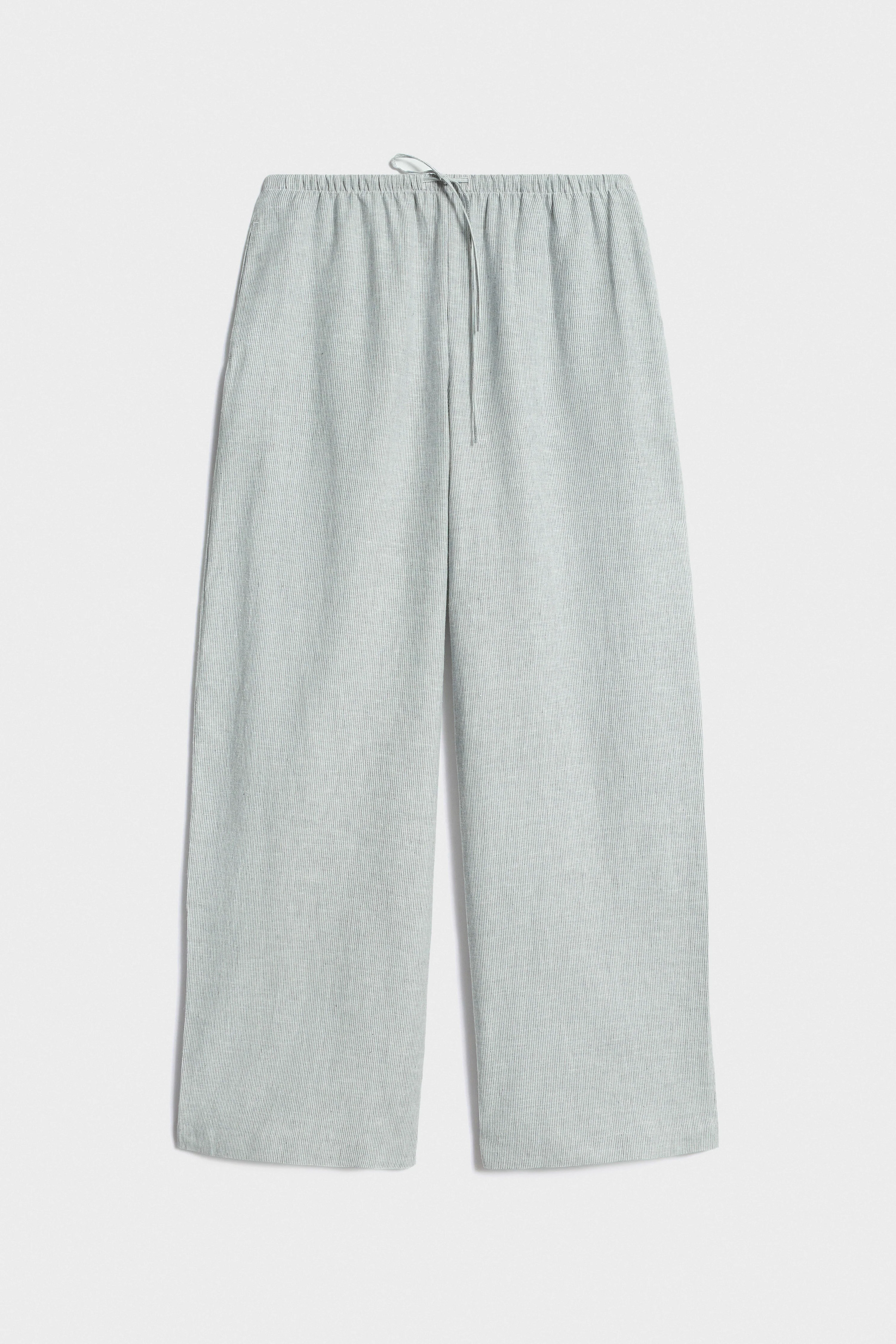 LOOSE-FIT LINEN-COTTON TROUSERS - Image 4