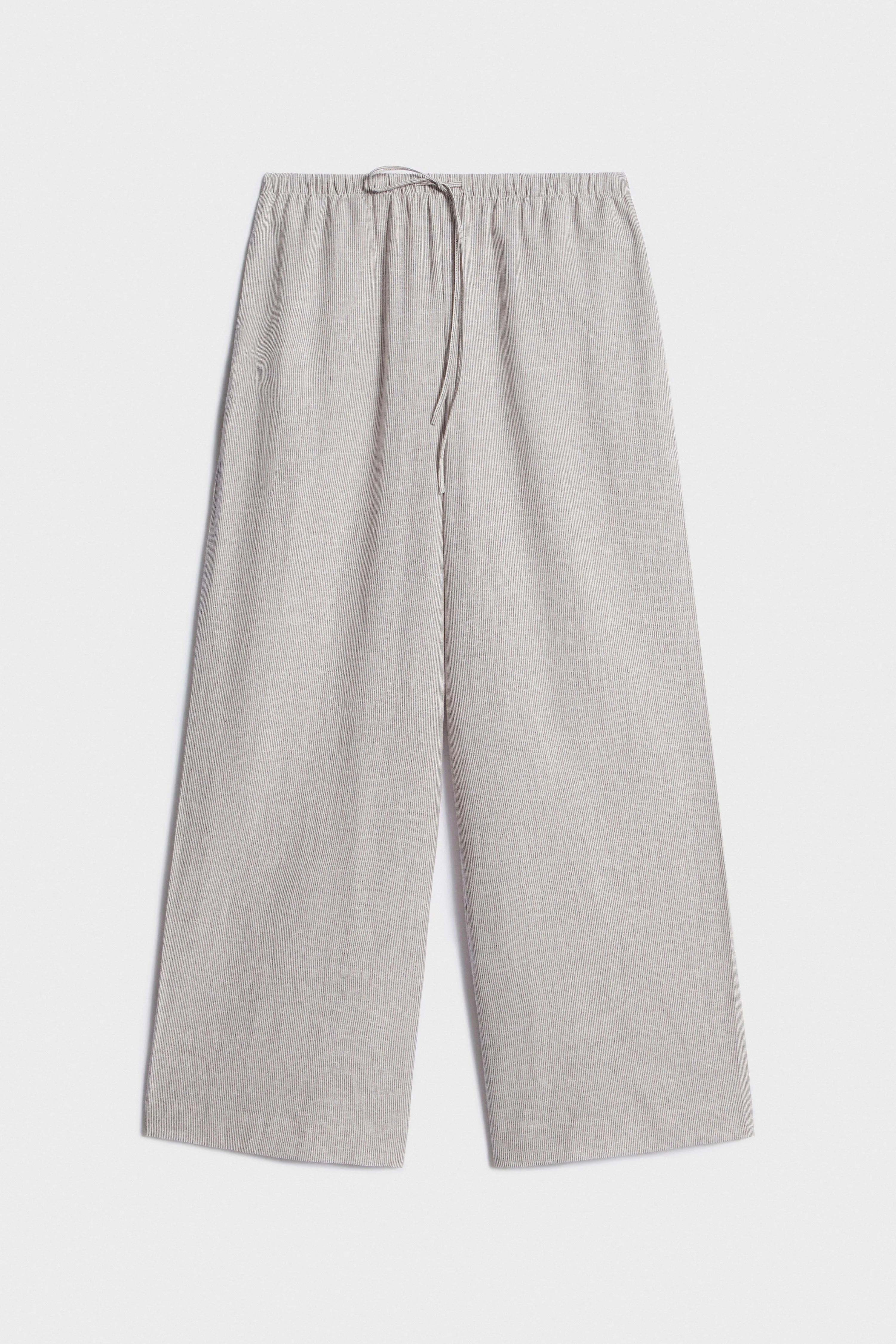 LOOSE-FIT LINEN-COTTON TROUSERS - Image 4