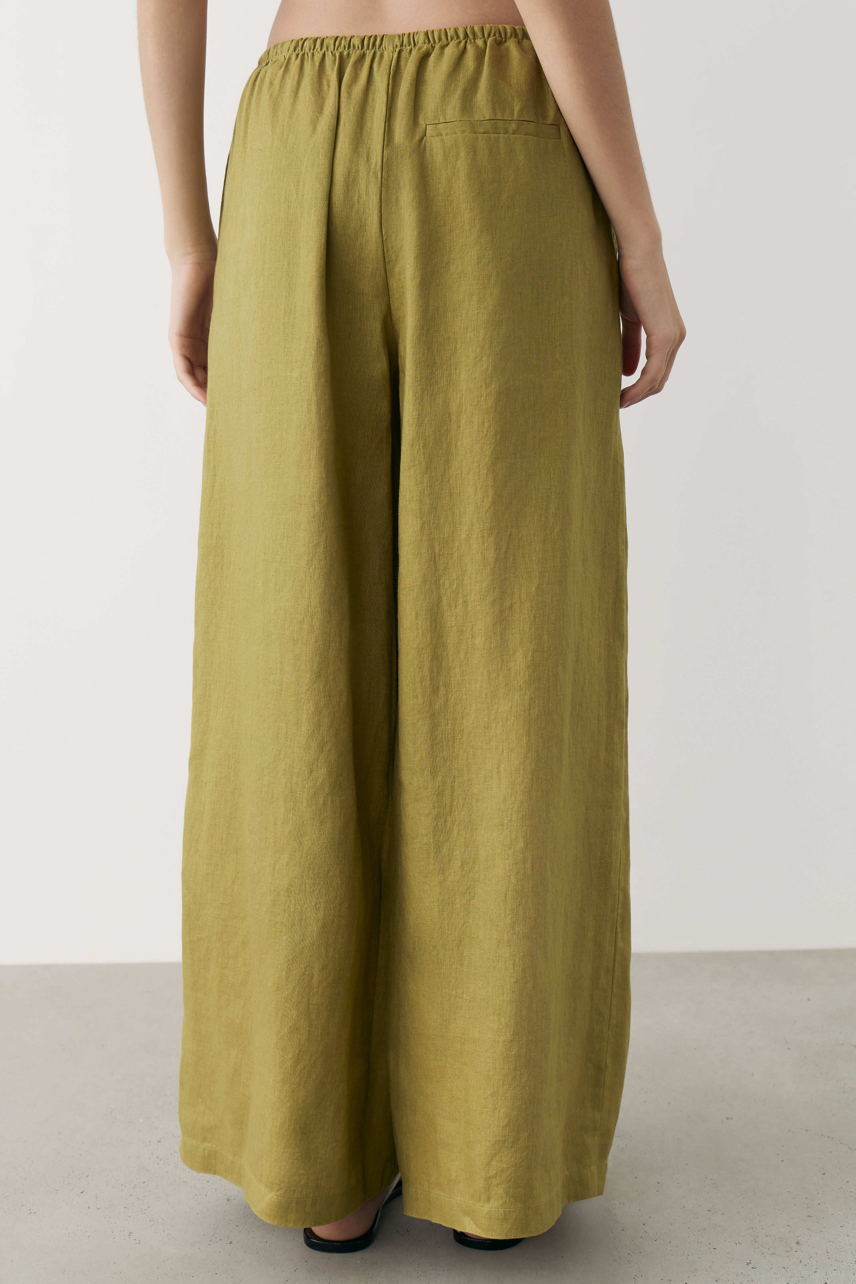 LOOSE-FIT WIDE-LEG LINEN TROUSERS - Image 4