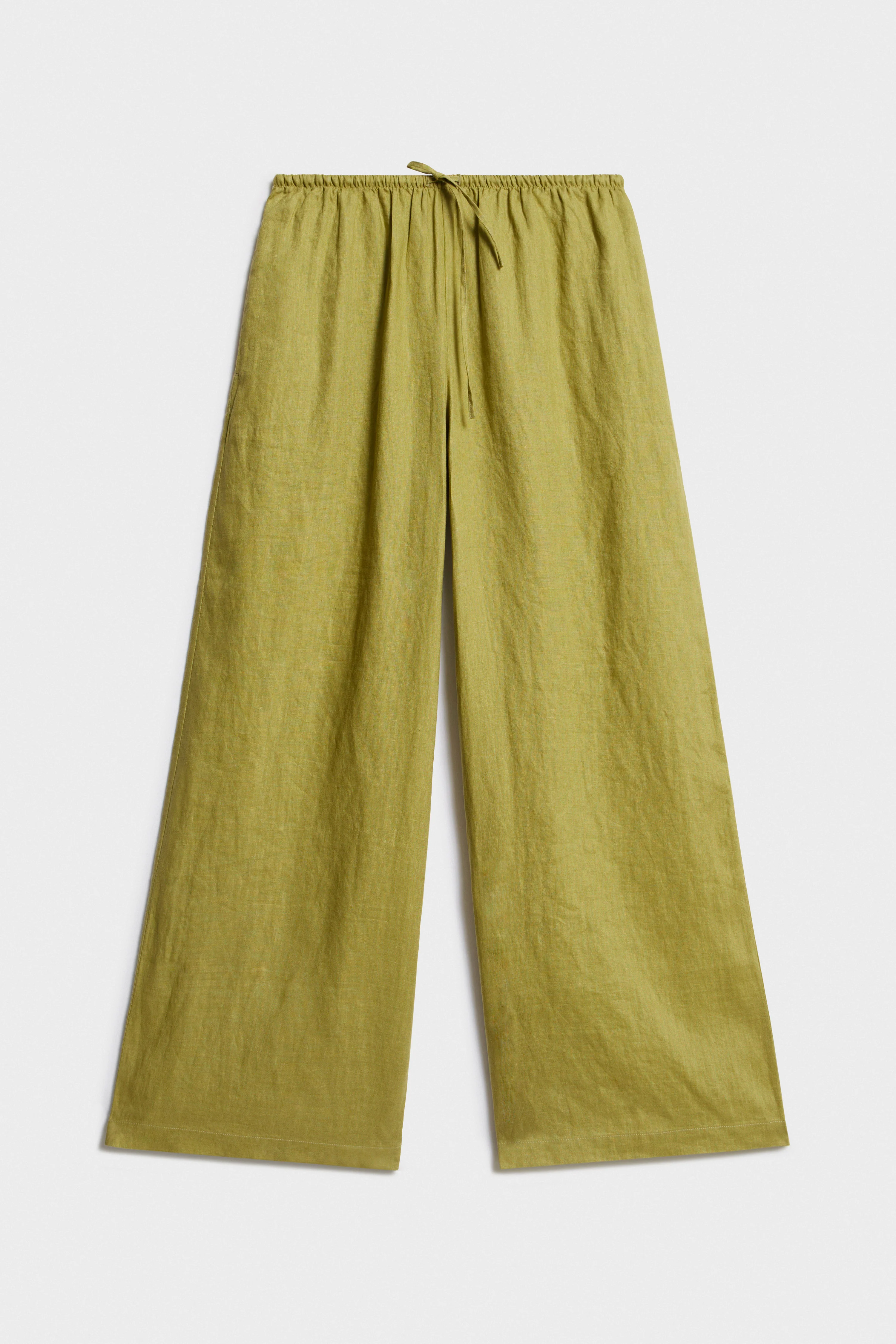 LOOSE-FIT WIDE-LEG LINEN TROUSERS - Image 6