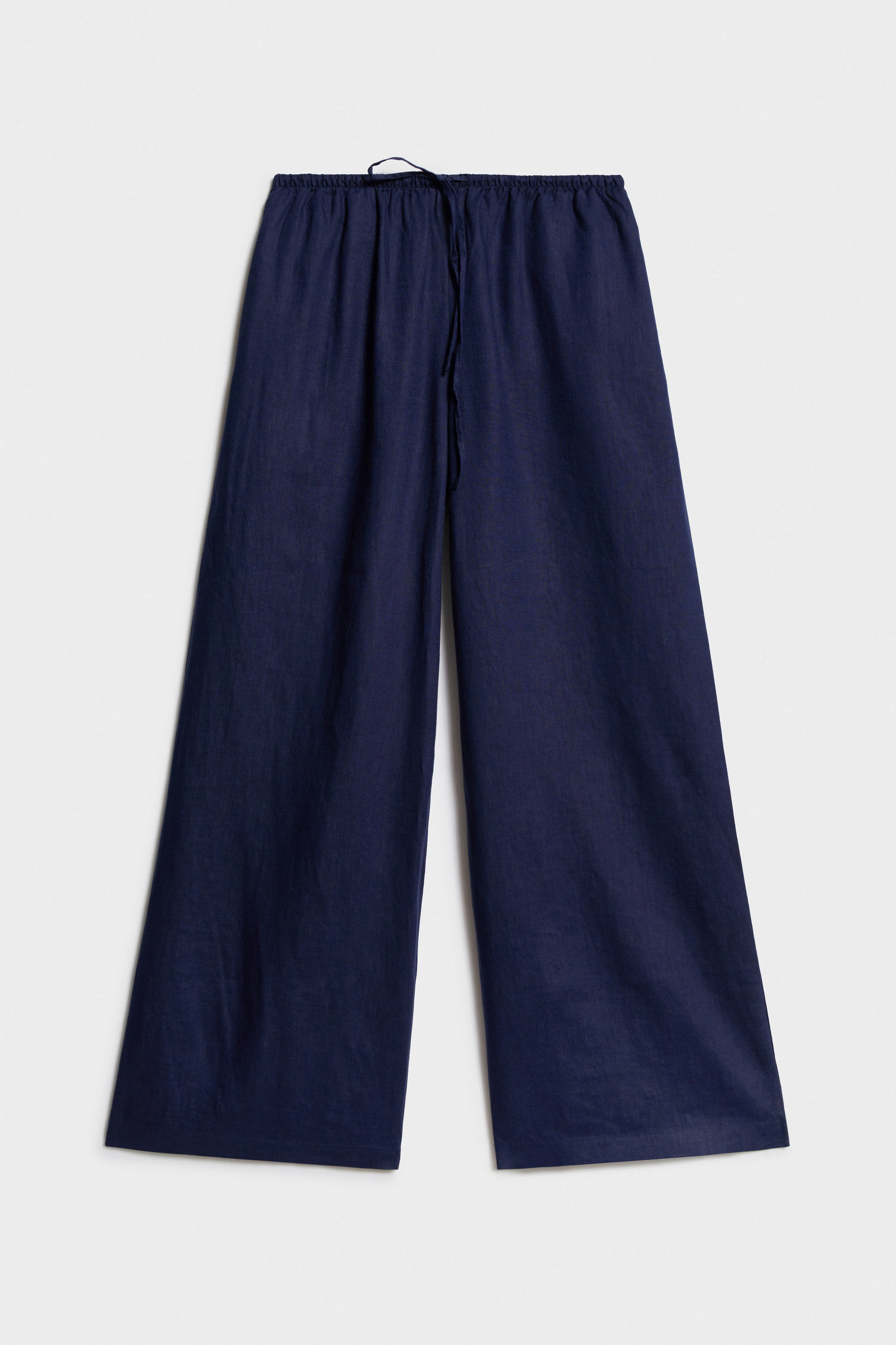 LOOSE-FIT WIDE-LEG LINEN TROUSERS - Image 5