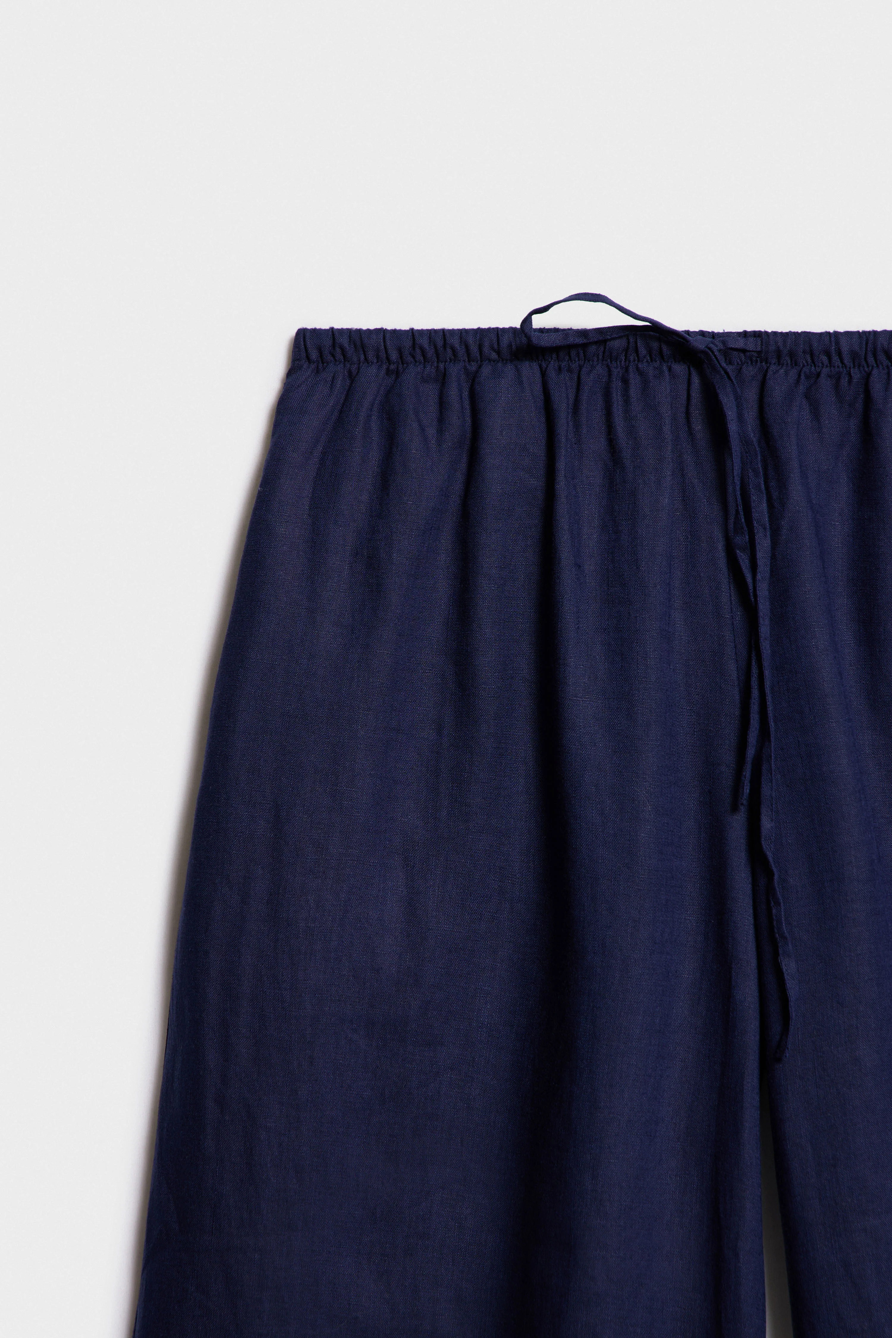 LOOSE-FIT WIDE-LEG LINEN TROUSERS - Image 7