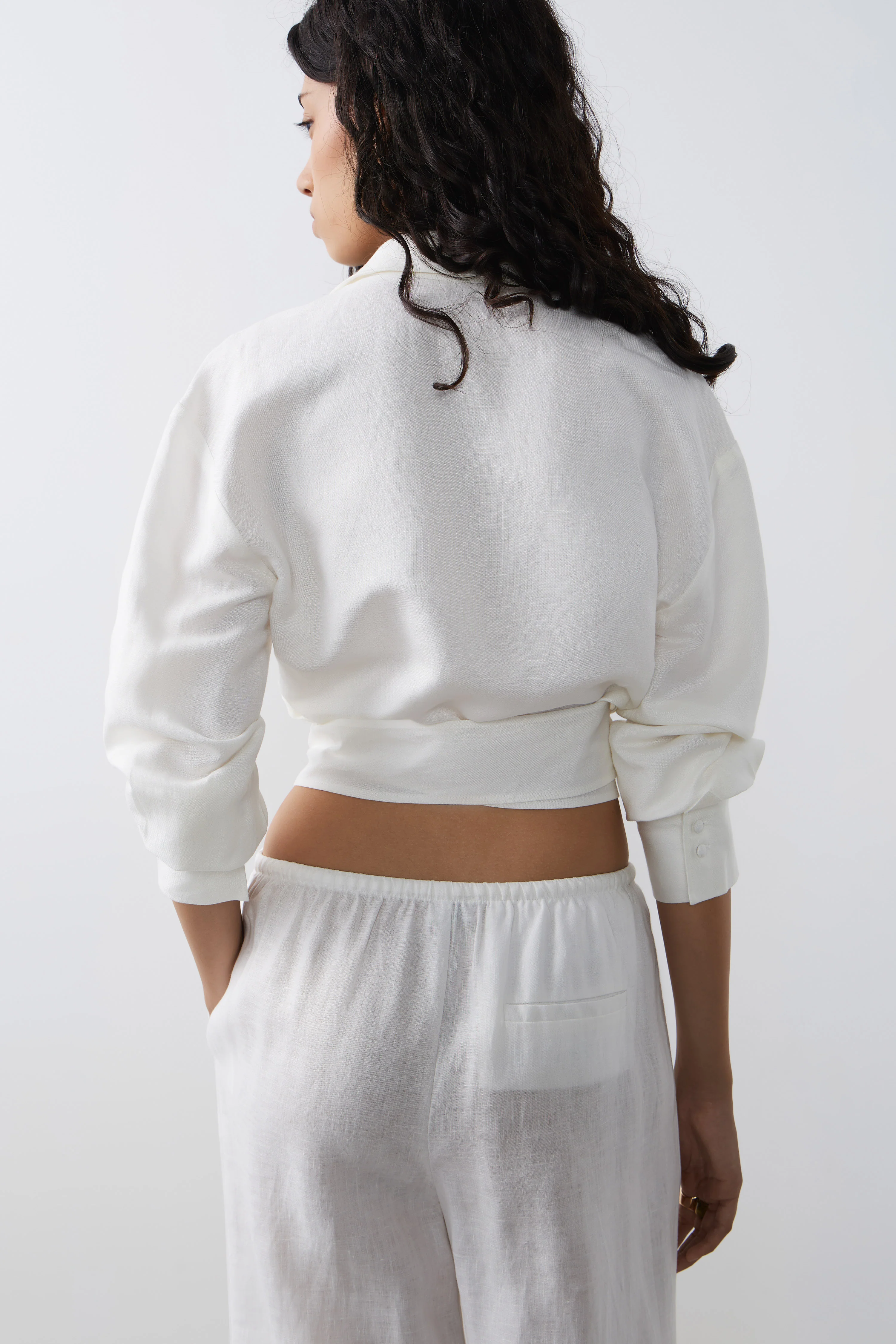 LOOSE-FIT WIDE-LEG LINEN TROUSERS - Image 3