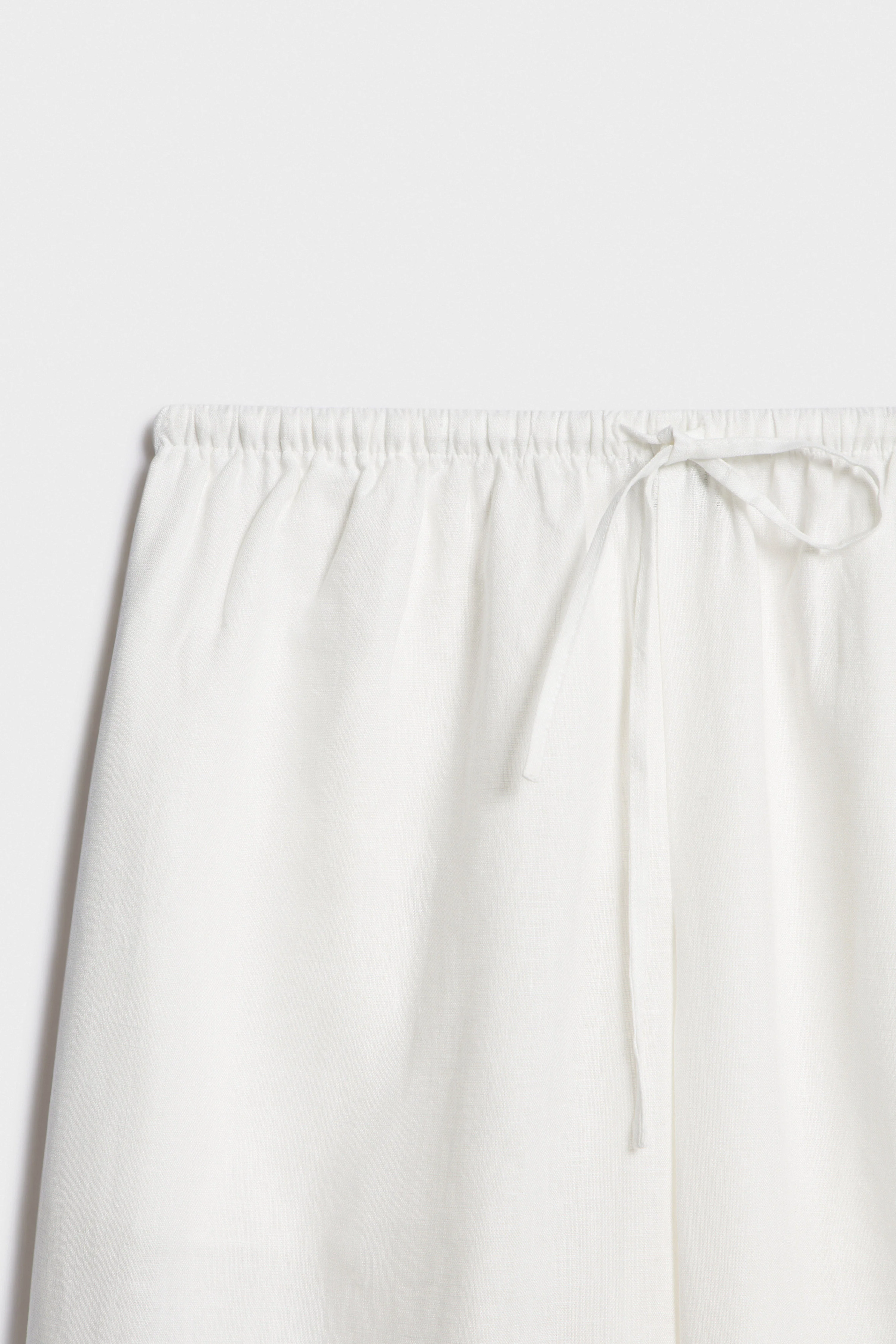 LOOSE-FIT WIDE-LEG LINEN TROUSERS - Image 7