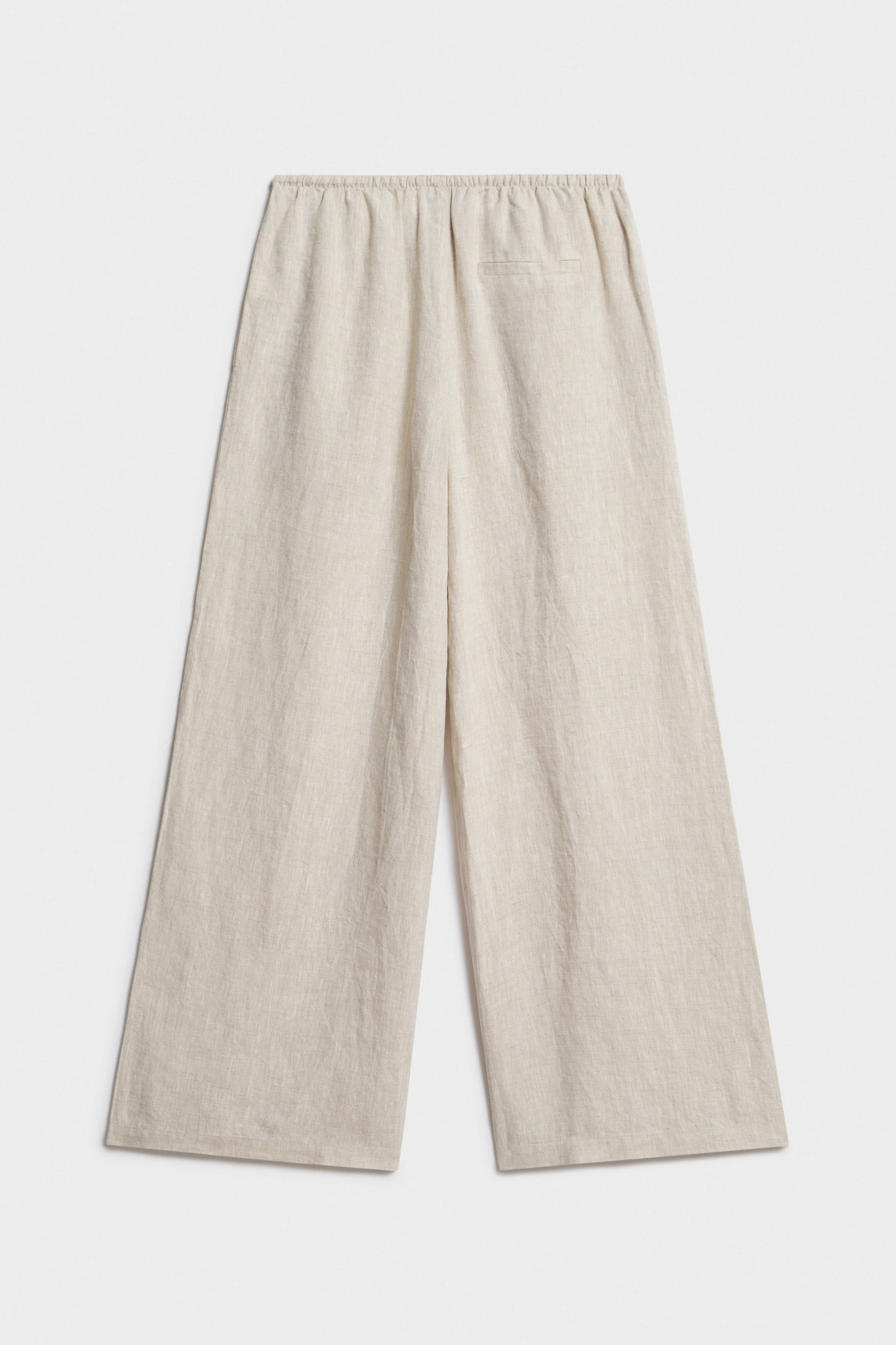 LOOSE-FIT WIDE-LEG LINEN TROUSERS - Image 6