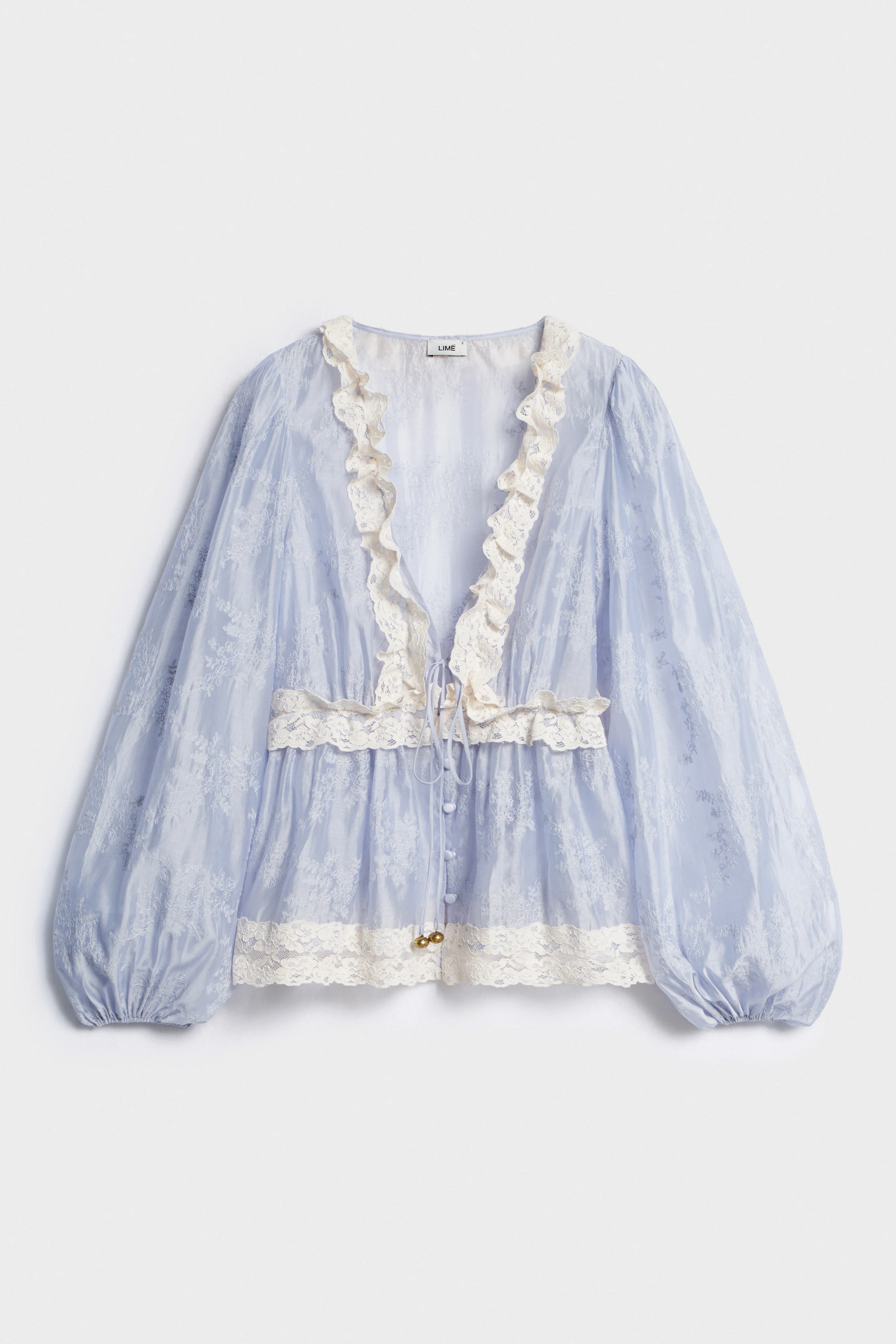 LYOCELL AND LACE BLOUSE - Image 4